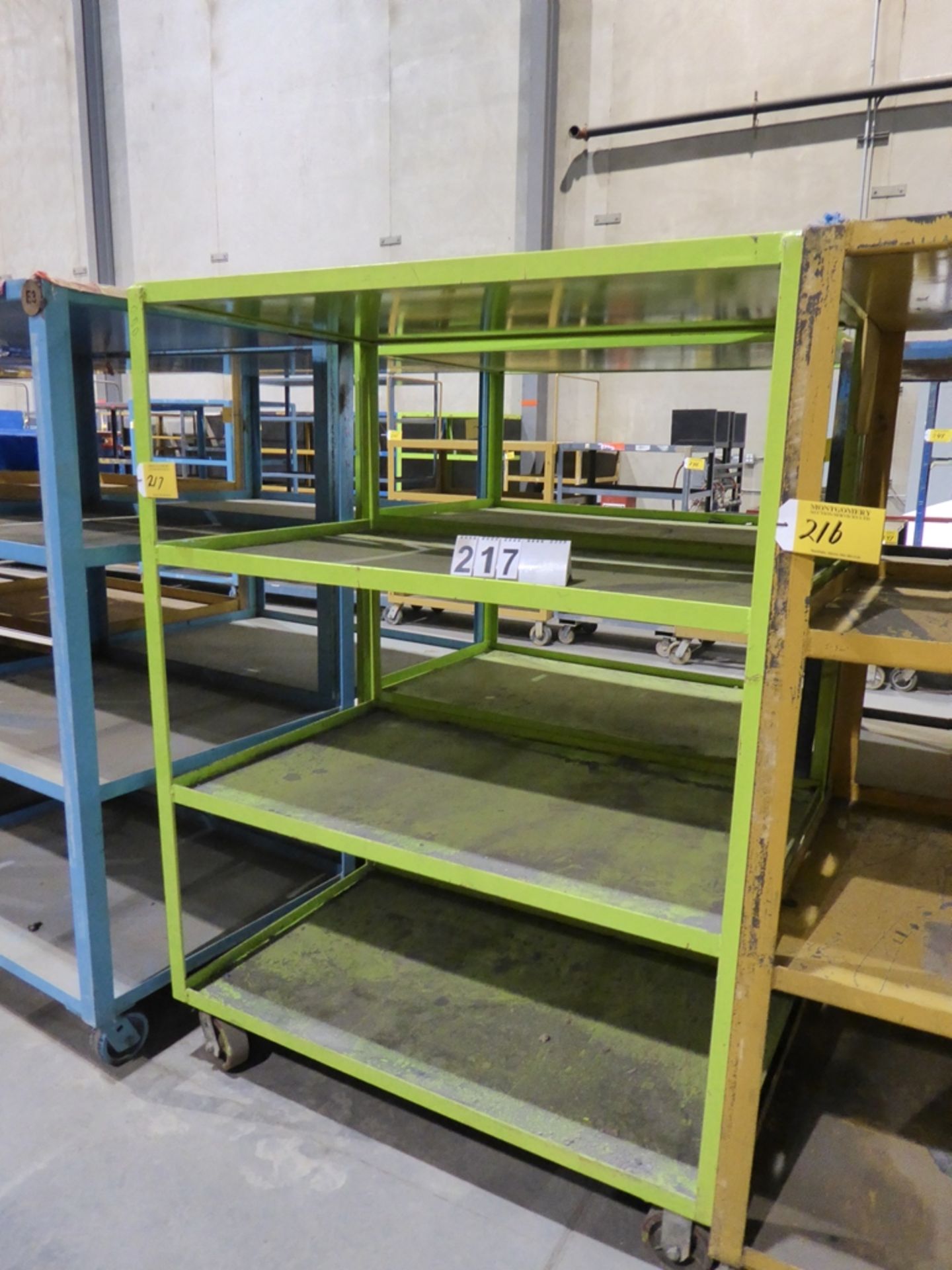 3 TIERED METAL PARTS CART