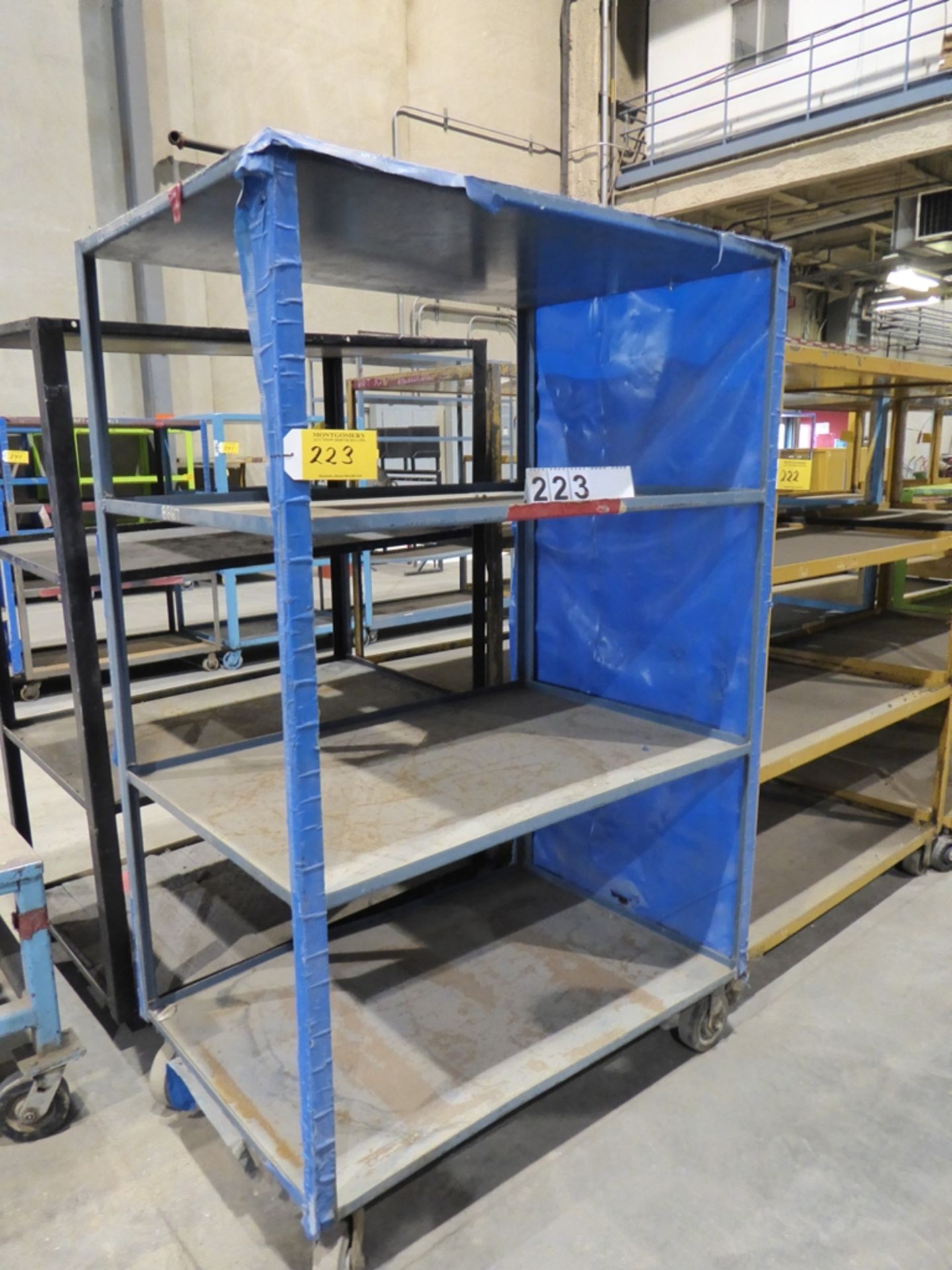 3 TIERED METAL PARTS CART