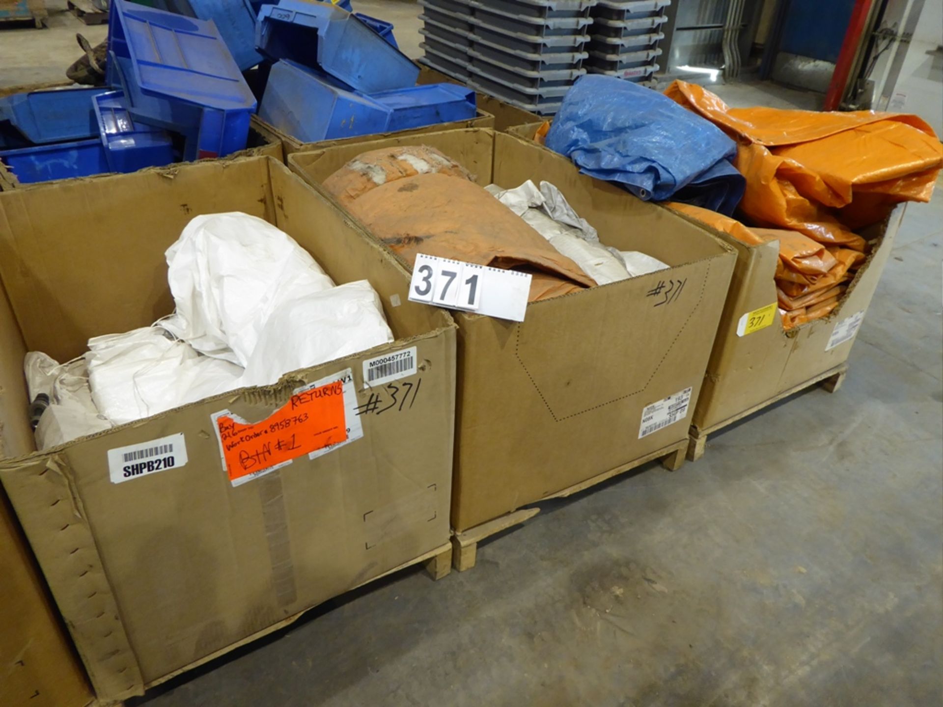 3 - CRATES OF ASSORTED TARPS - Image 2 of 2