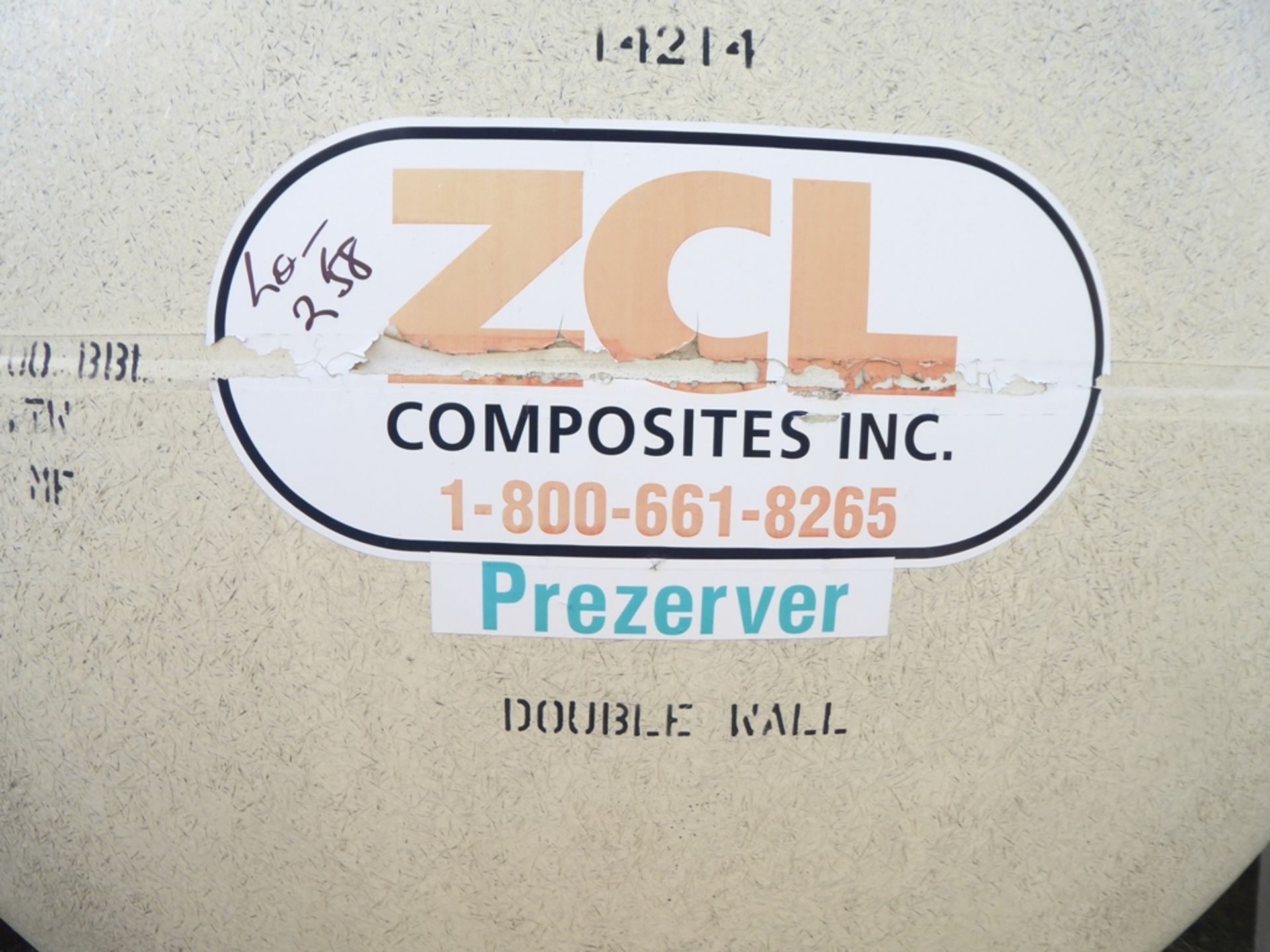 ZCL COMPOSITES INC. 200BBL DBL WALL ABOVE GROUND HORIZONTAL TANK - Image 4 of 4