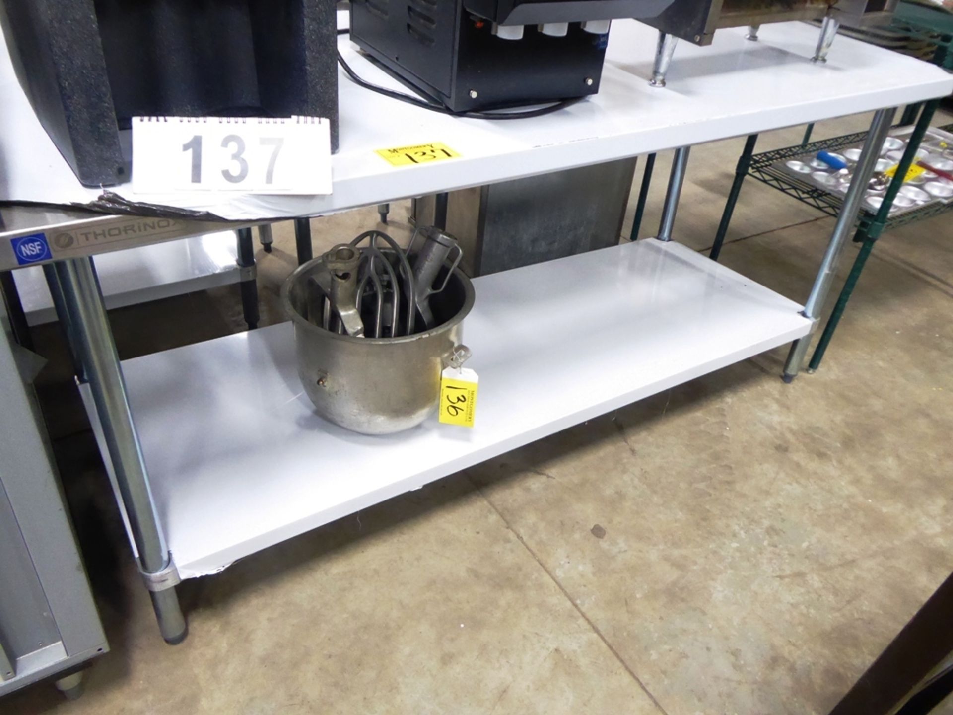 (NEW) THORINOX SS 30"X72" TABLE W/ UNDER SHELF