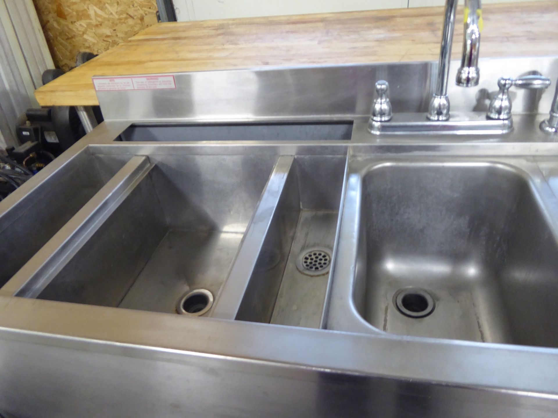 STAINLESS STEEL SINK & RINSE STATION - Image 2 of 2
