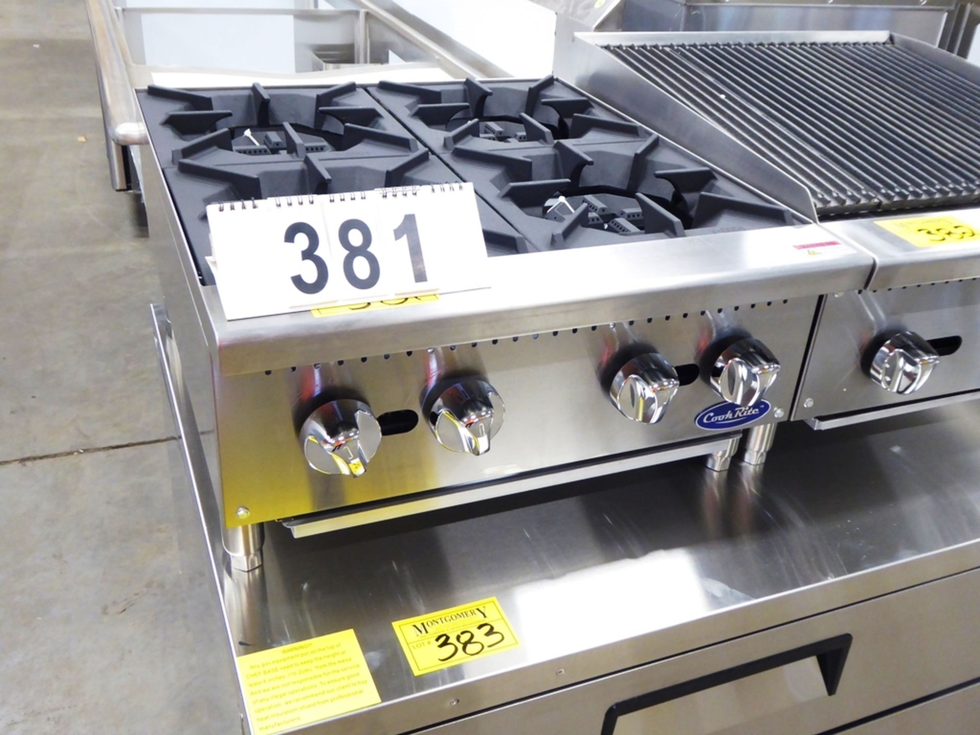 (NEW) COOK RITE Ng 24" COUNTER TOP 4 BURNER RANGE