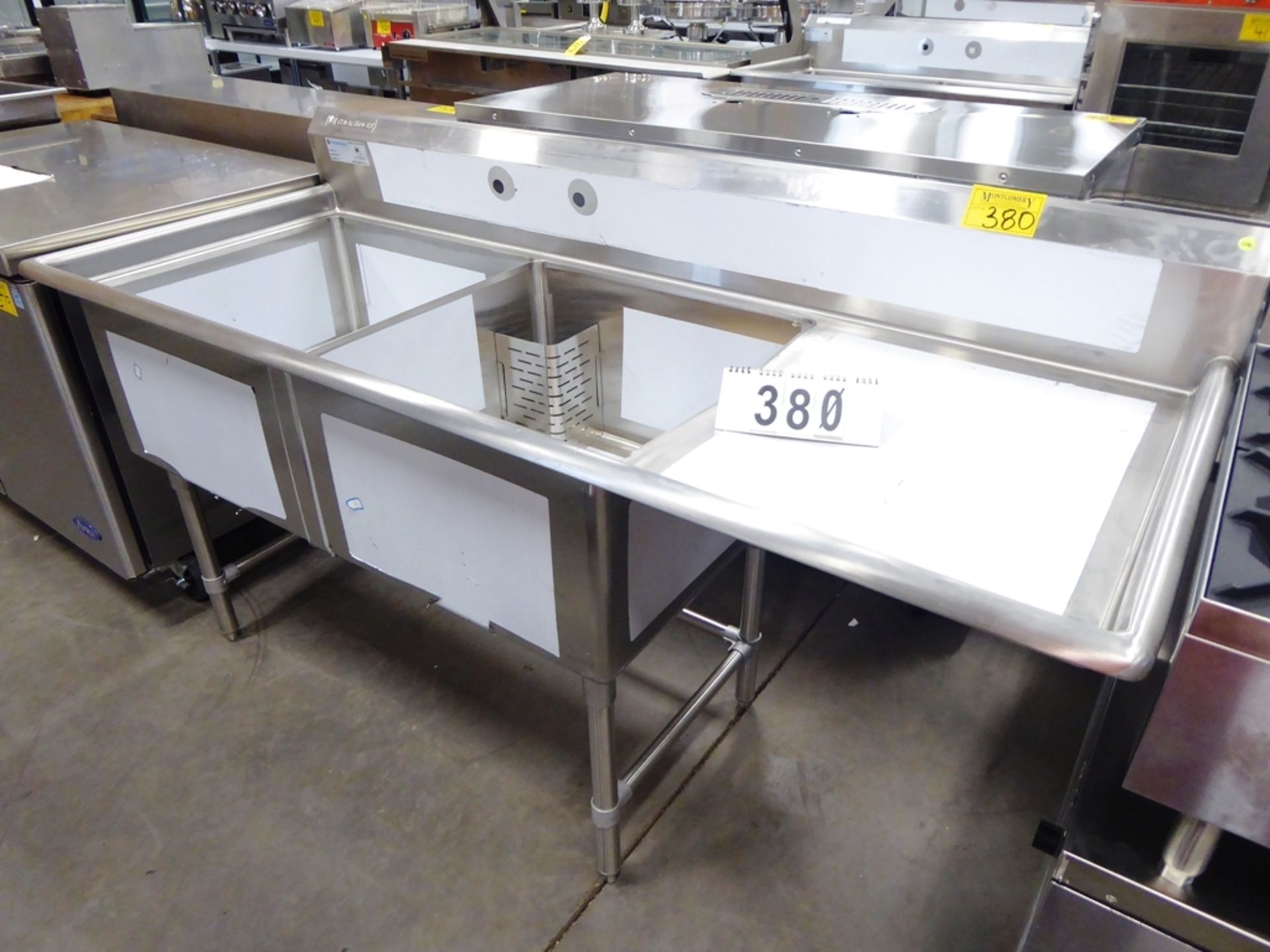 (NEW)THORINOX TDS-2424-R24 DOUBLE SINK W/ RIGHT DRAINBOARD 24"X24"