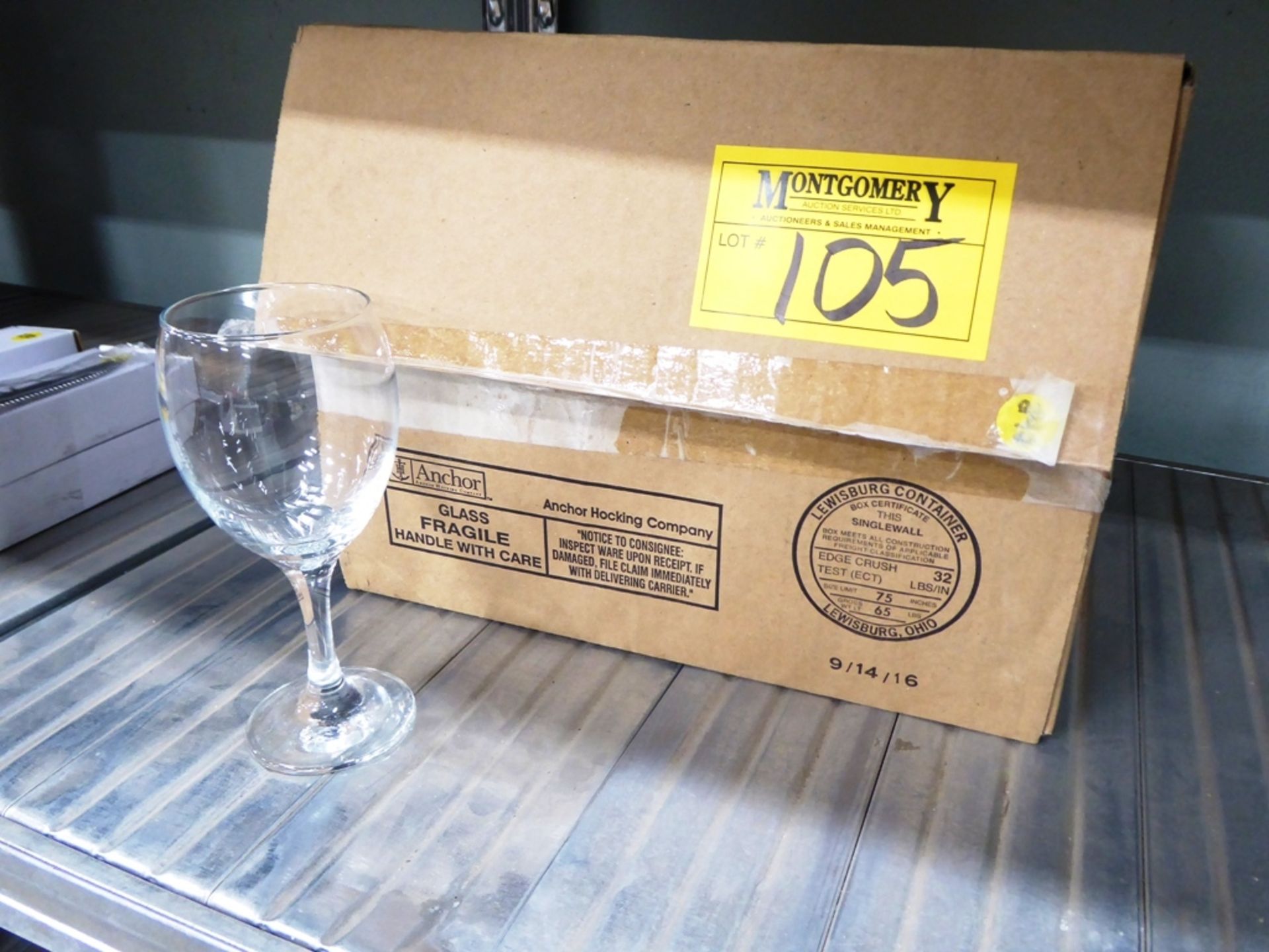 L/O (NEW) ANCHOR EXCELLANCY 12 OZ WINE GLASSES