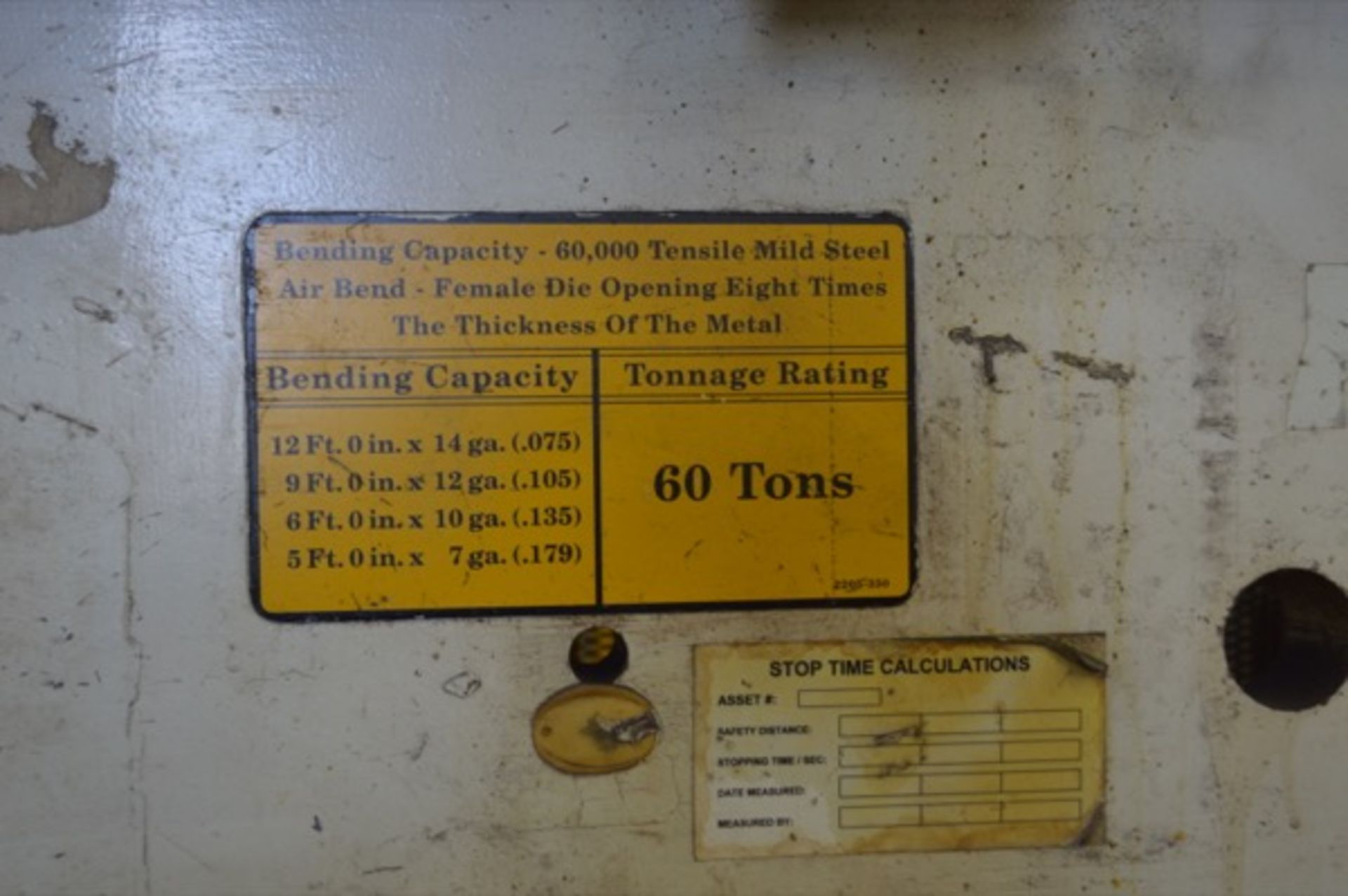 10' x 60 Ton Wysong Press Brake, H60-120, s/n HP 314.108 - Image 3 of 8