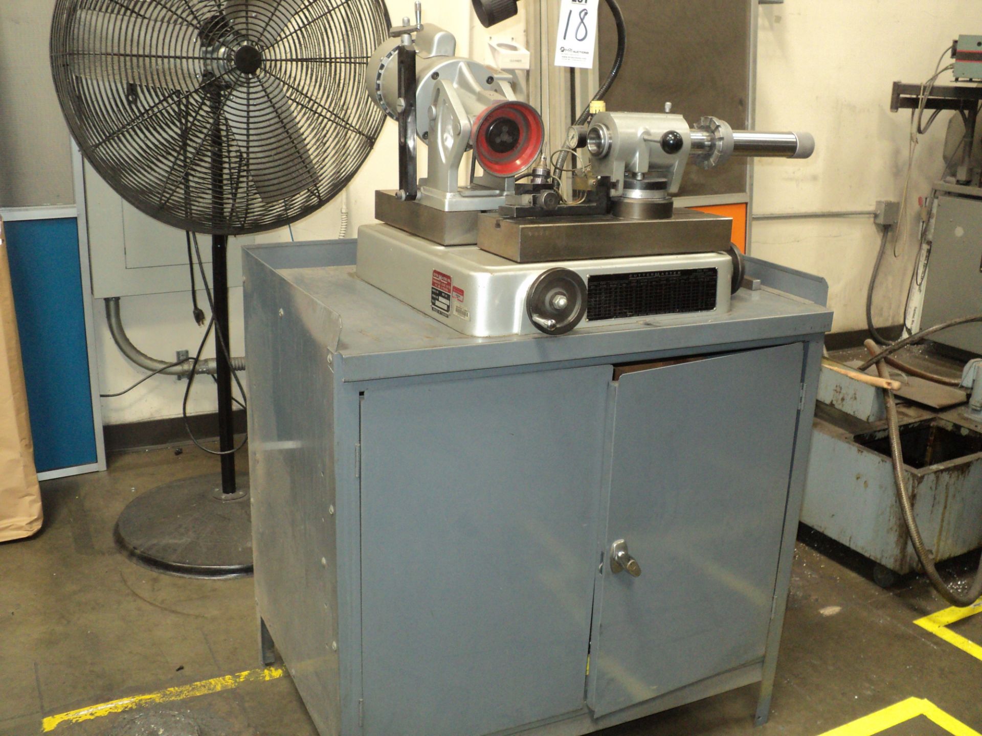 CUTTER MASTER TOOL & CUTTER GRINDER W/ 2 DOOR STEEL CABINET , MODEL 30, S/N: 14786022