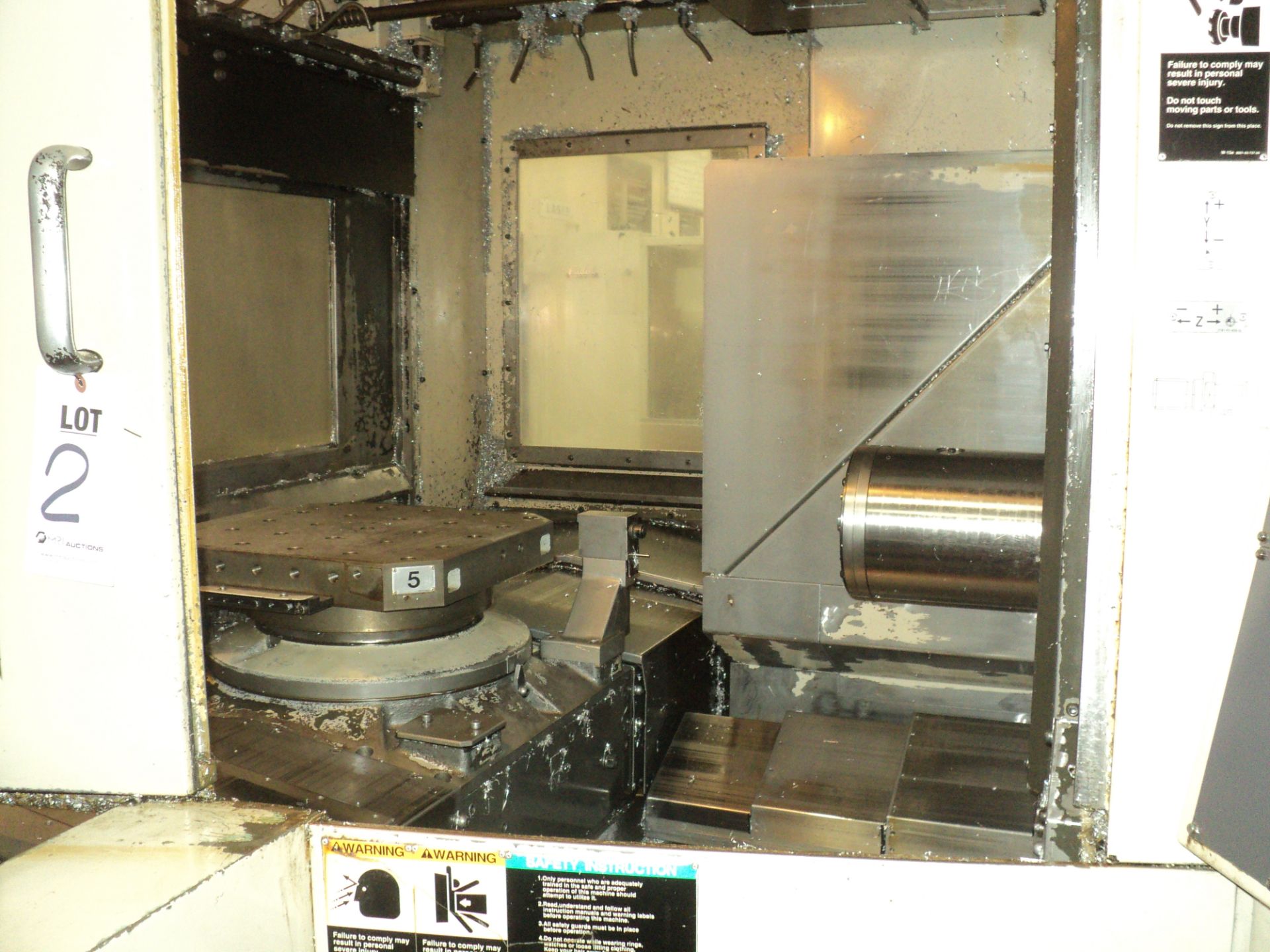 HITACHI SEIKI CNC HORIZONTAL MACHINING CENTER MDL, HG 400-III, HIGH GRADE EXPANDABLE MACHINING CELL - Image 2 of 17