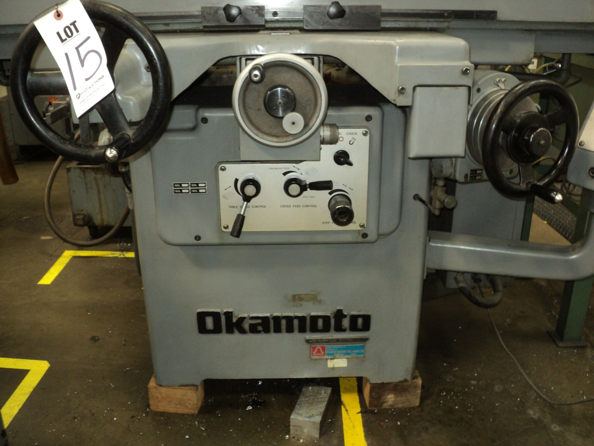 OKAMOTO HORIZONTAL SURFACE GRINDER MDL AAG-124N, 12"X24" EMG - Image 2 of 9