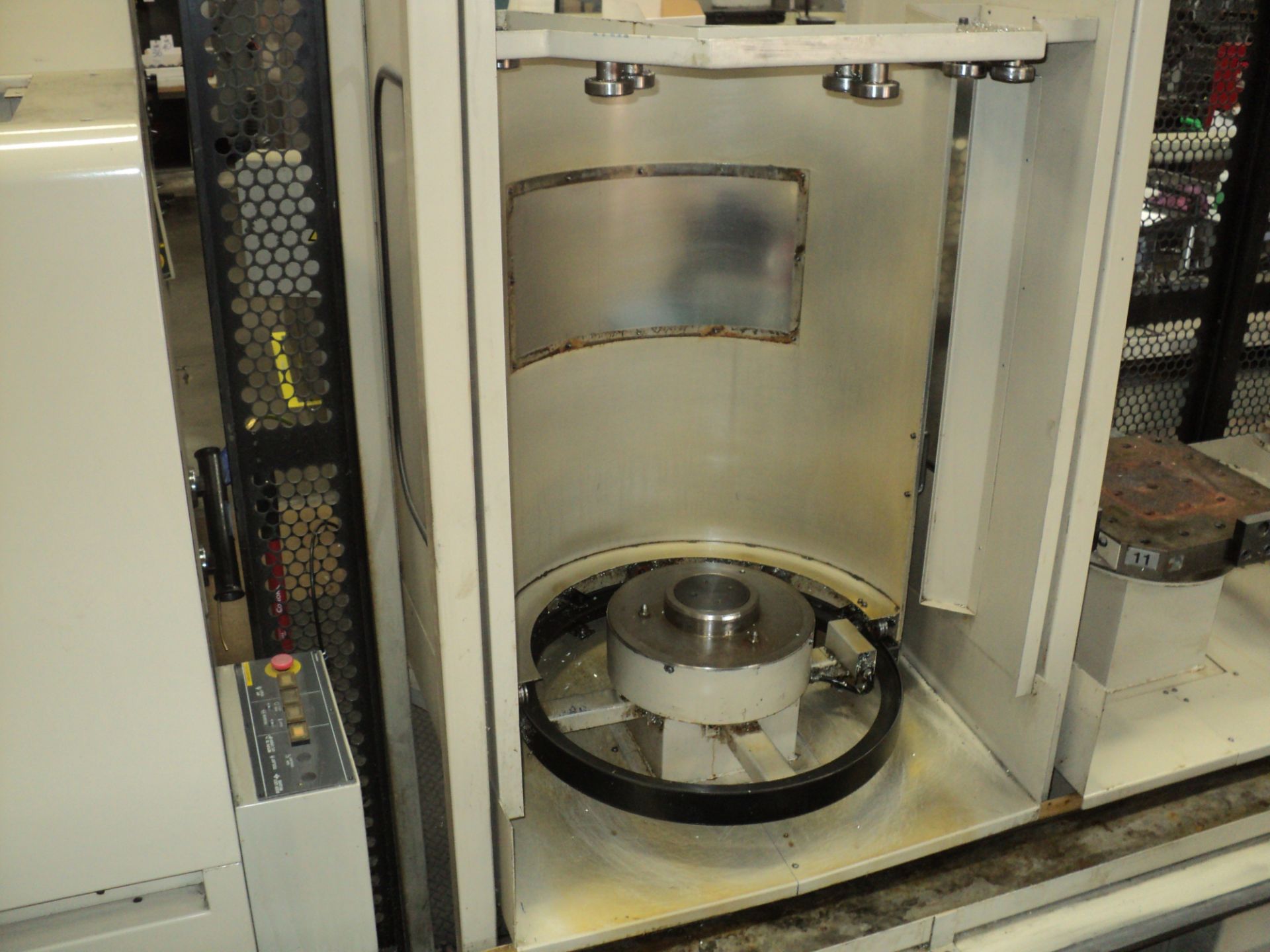 HITACHI SEIKI CNC HORIZONTAL MACHINING CENTER MDL, HG 400-III, HIGH GRADE EXPANDABLE MACHINING CELL - Image 8 of 17