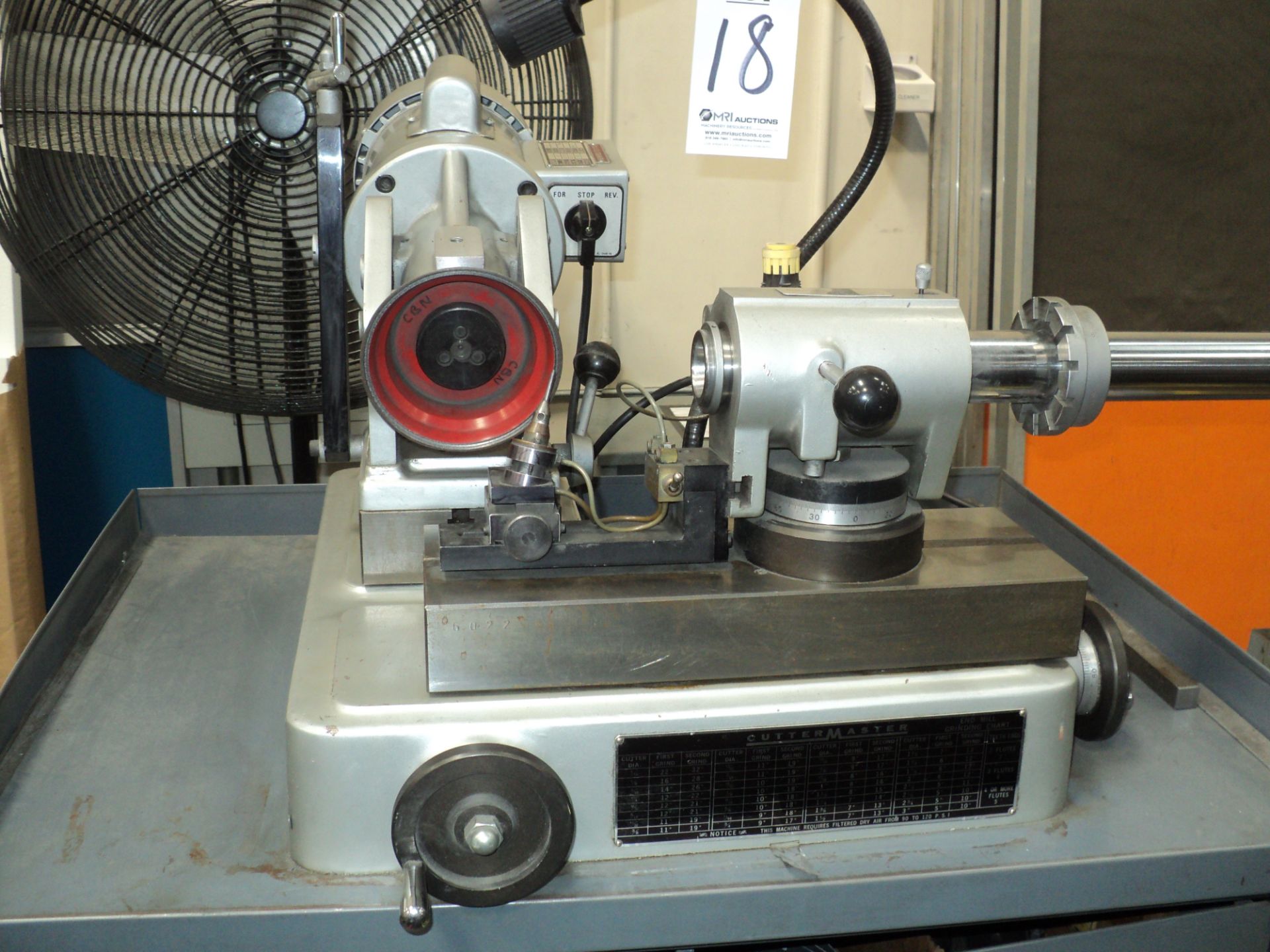 CUTTER MASTER TOOL & CUTTER GRINDER W/ 2 DOOR STEEL CABINET , MODEL 30, S/N: 14786022 - Image 2 of 5