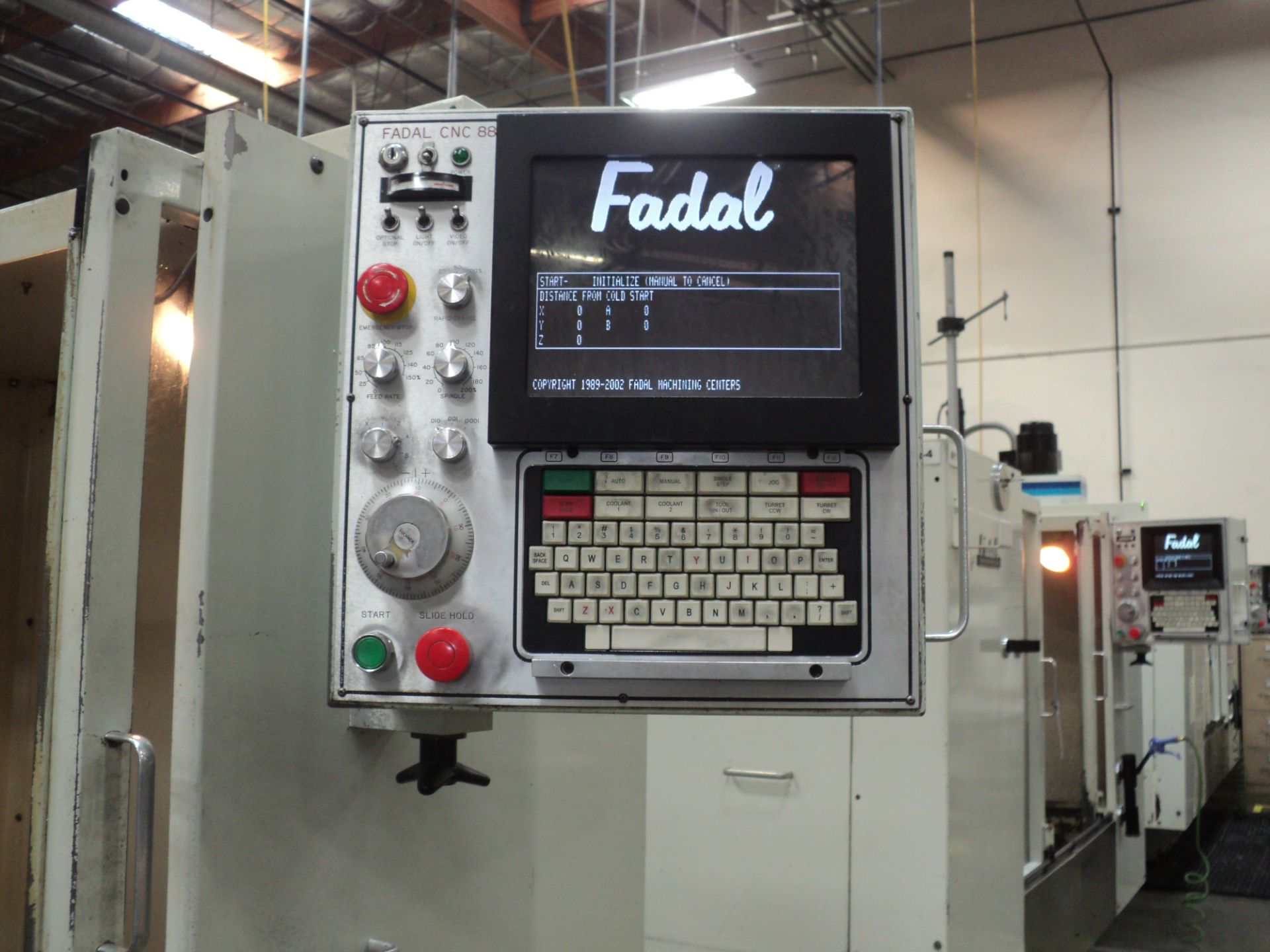 FADAL CNC VERTICAL MACHINING CENTER, VMC MODEL 4020 906-1, 3 AXIS 40"X20"X20" - Image 7 of 8