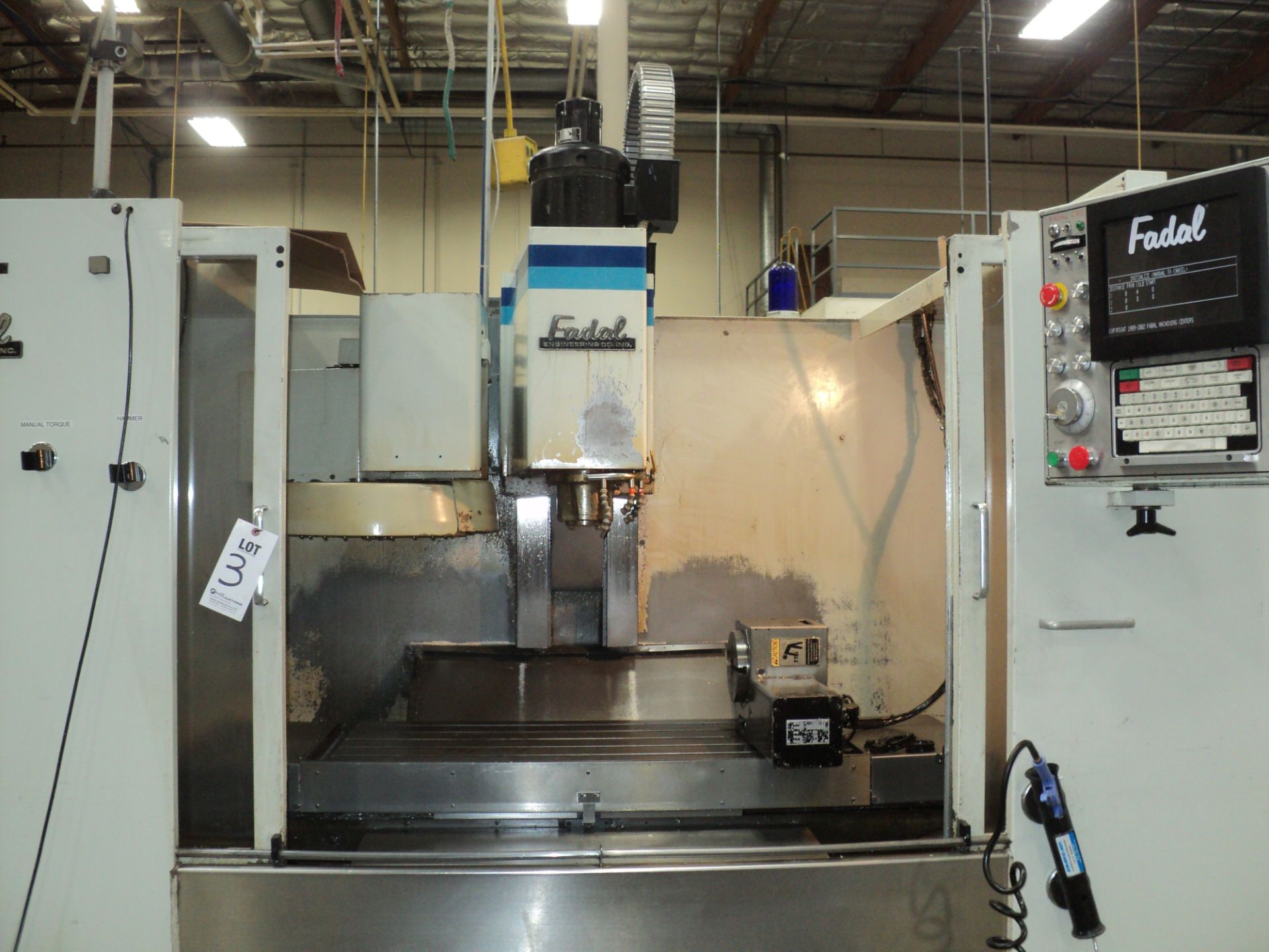 FADAL CNC VERTICAL MACHINING CENTER, VMC MODEL 4020 906-1, 3 AXIS 40"X20"X20" - Image 2 of 8