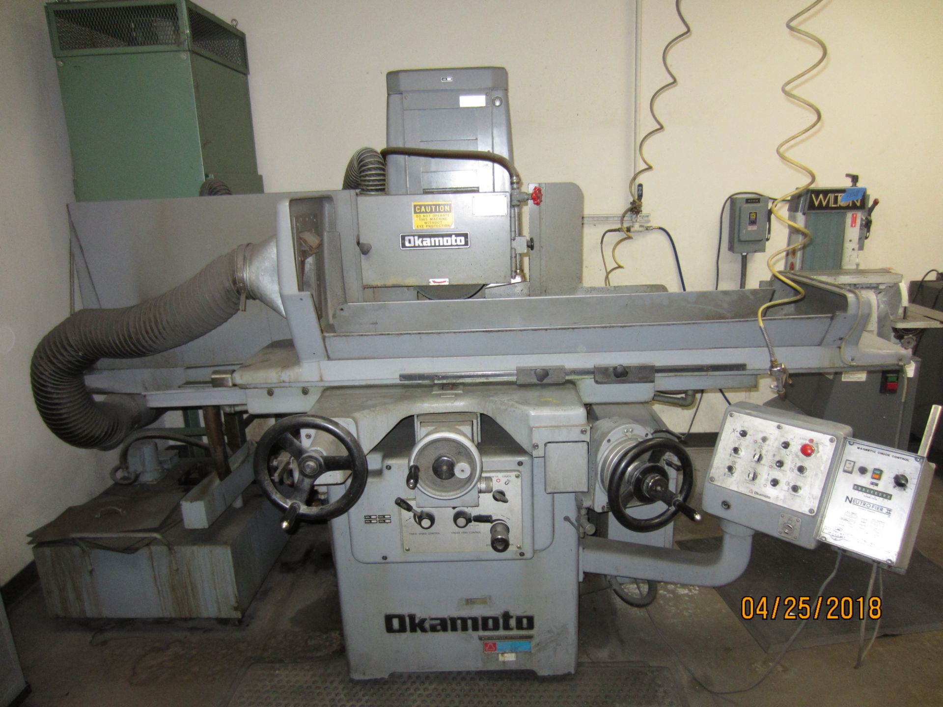 OKAMOTO HORIZONTAL SURFACE GRINDER MDL AAG-124N, 12"X24" EMG - Image 9 of 9