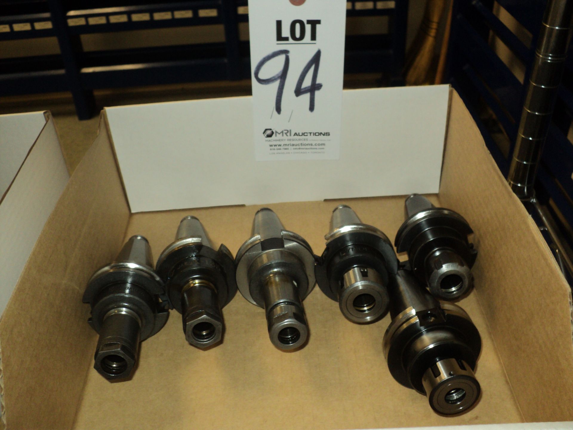 LOT OF (6) CAT 40 ASSORTED ER COLLET CHUCKS