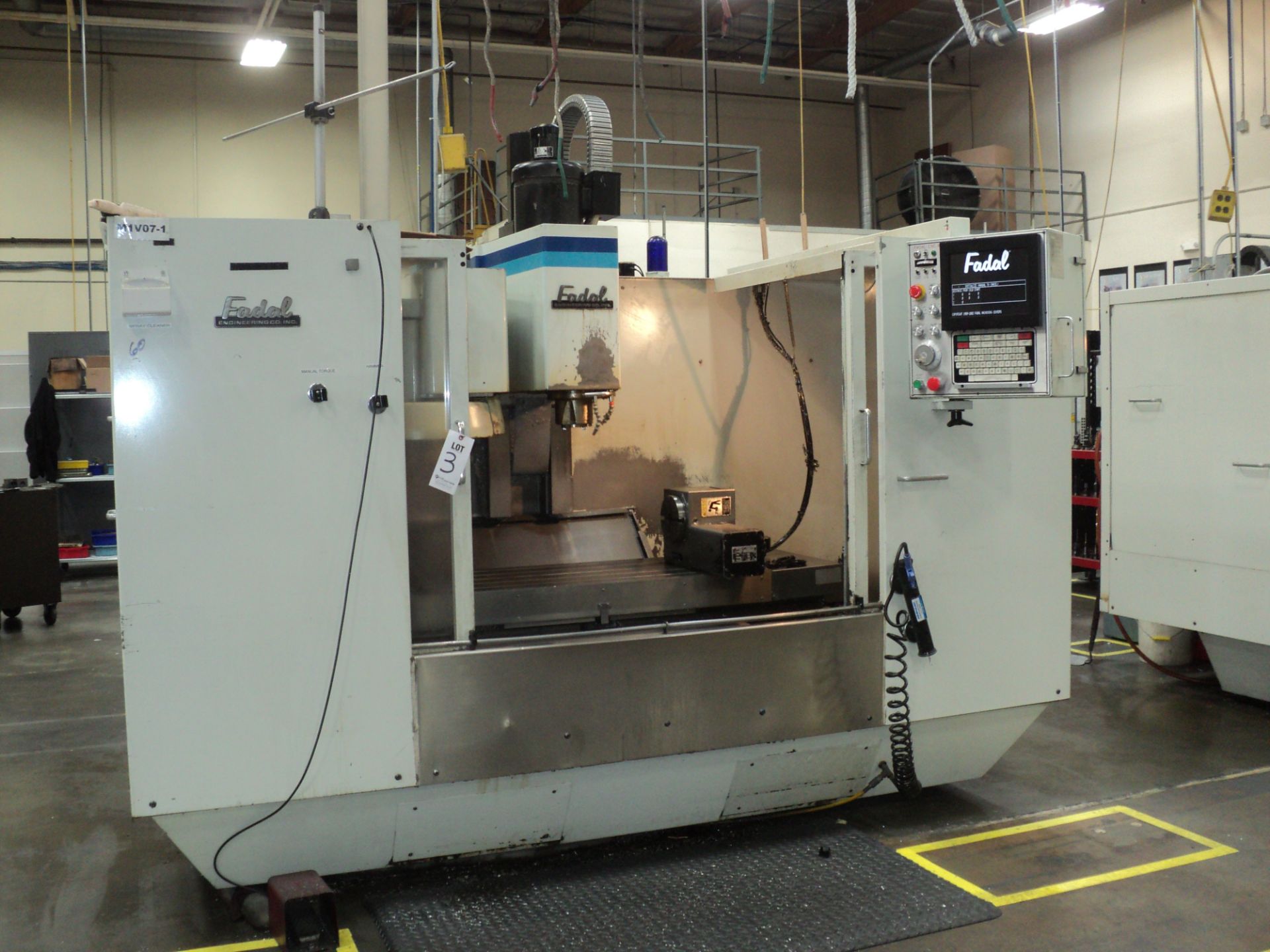 FADAL CNC VERTICAL MACHINING CENTER, VMC MODEL 4020 906-1, 3 AXIS 40"X20"X20"