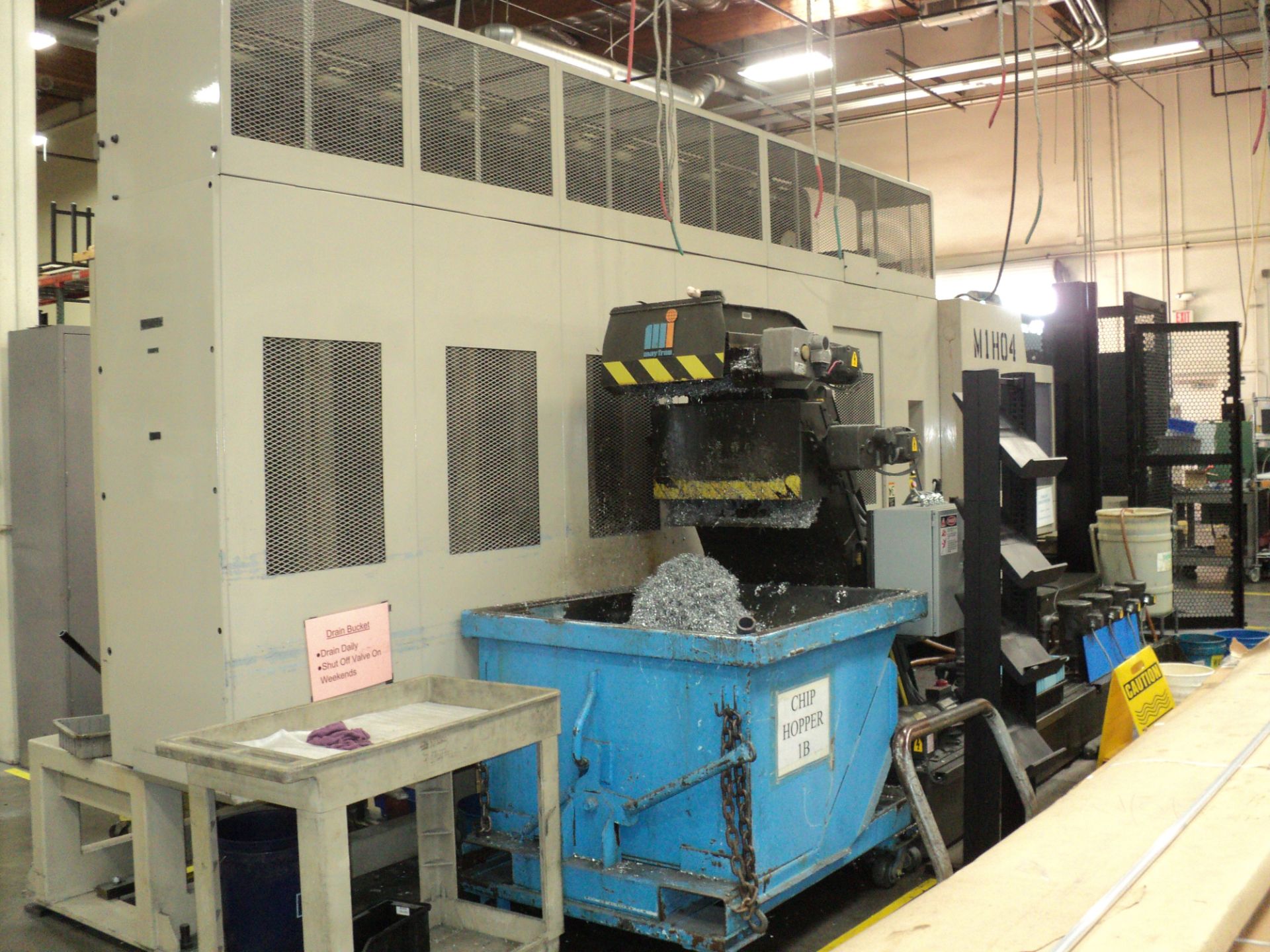 HITACHI SEIKI CNC HORIZONTAL MACHINING CENTER MDL, HG 400-III, HIGH GRADE EXPANDABLE MACHINING CELL - Image 12 of 17