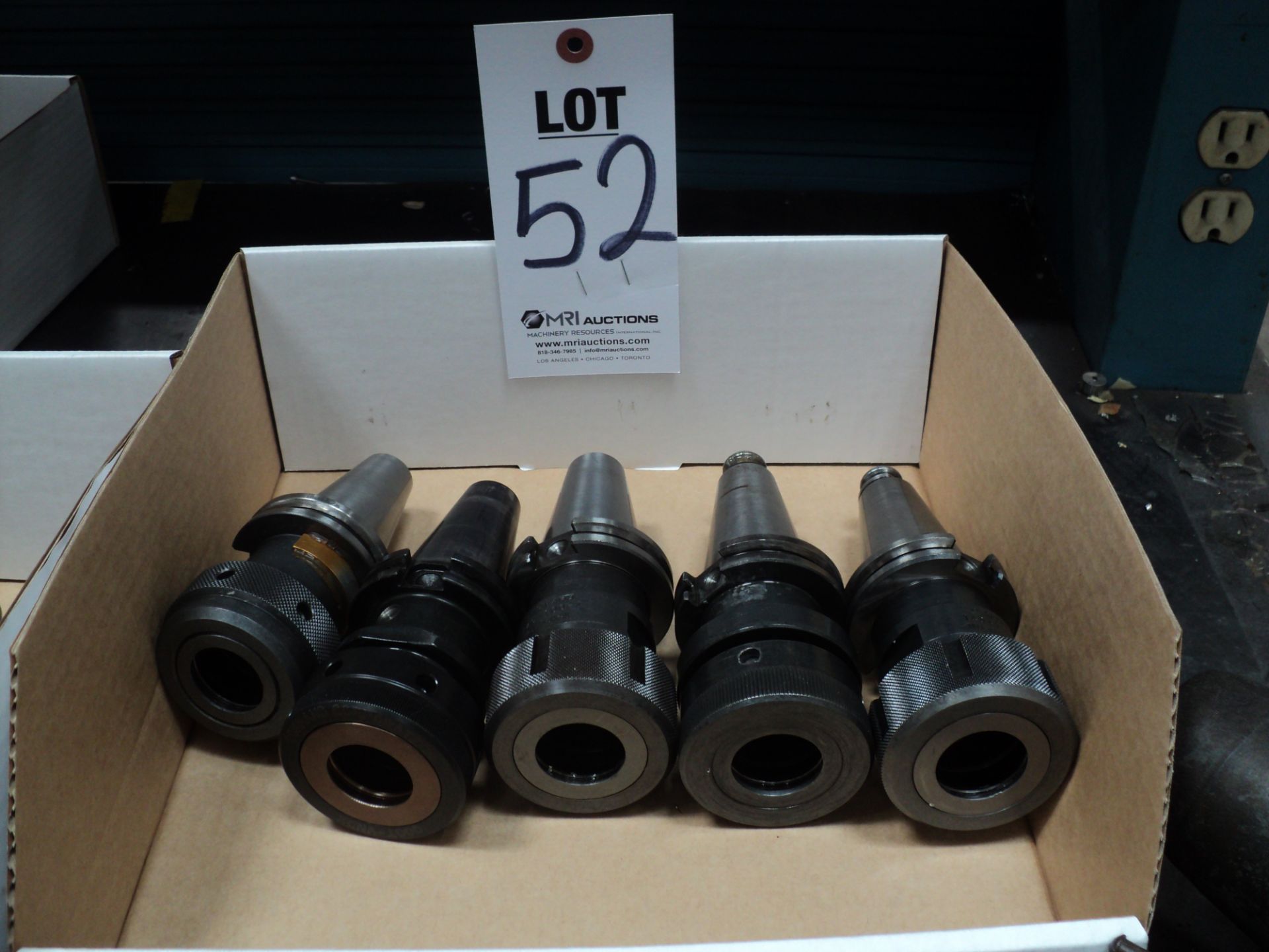 LOT OF (5) CAT 40 ASSORTED COLLET CHUCKS