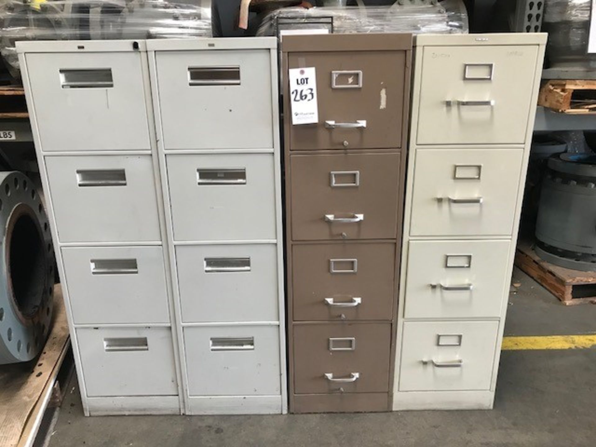 (4) FILE CABINETS WITH NO LOCK