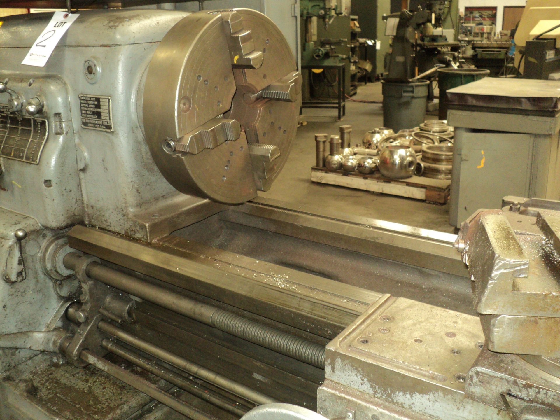 MONARCH ENGINE LATHE, 20" x 120" CCS, 12" 3 JAW CHUCK, TAILSTOCK, CROSS SLIDE, STEADY REST, TRACER - Image 4 of 5