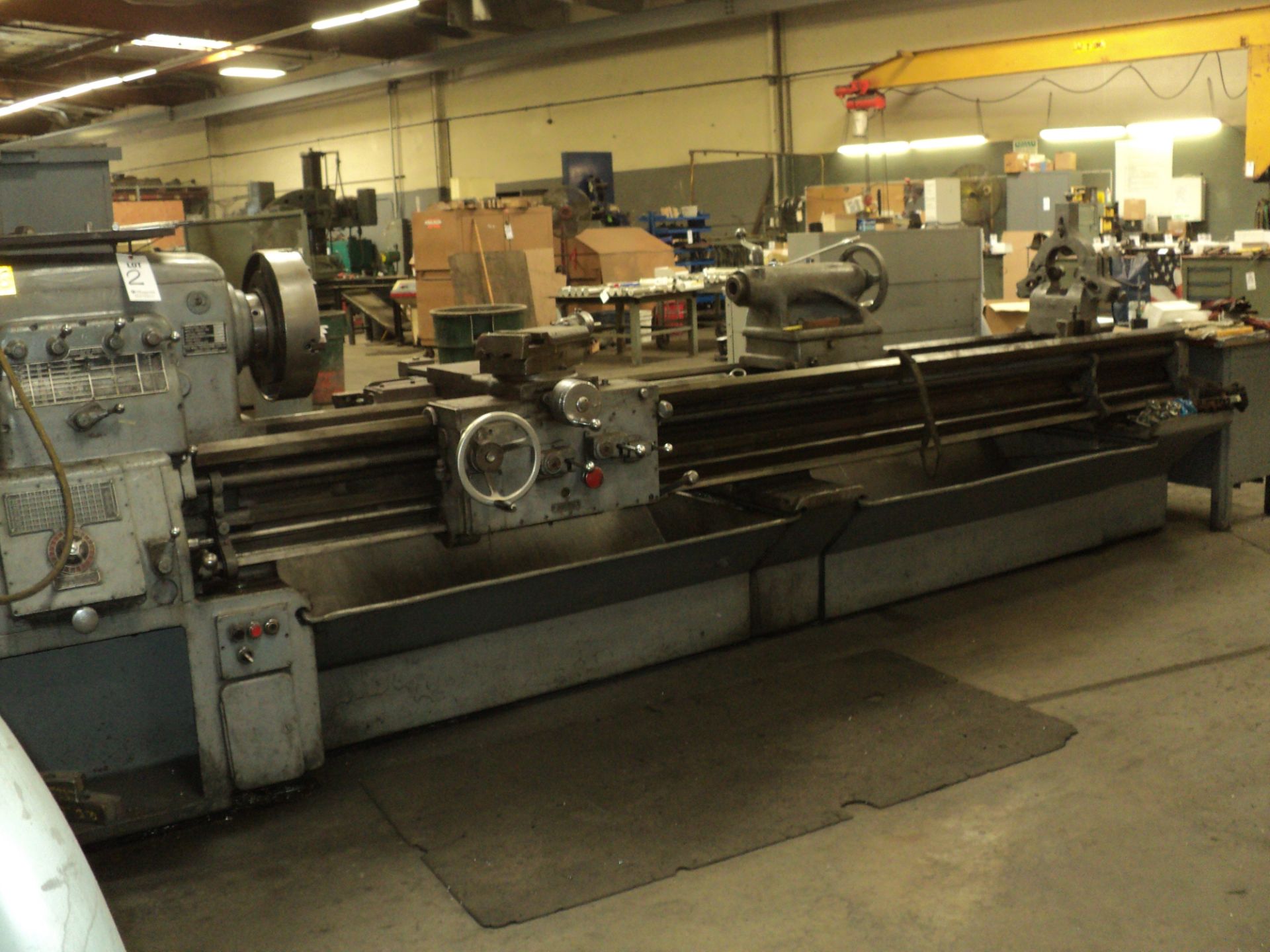 MONARCH ENGINE LATHE, 20" x 120" CCS, 12" 3 JAW CHUCK, TAILSTOCK, CROSS SLIDE, STEADY REST, TRACER