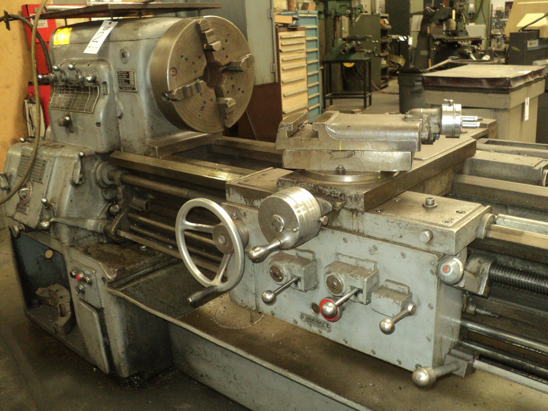 MONARCH ENGINE LATHE, 20" x 120" CCS, 12" 3 JAW CHUCK, TAILSTOCK, CROSS SLIDE, STEADY REST, TRACER - Image 5 of 5