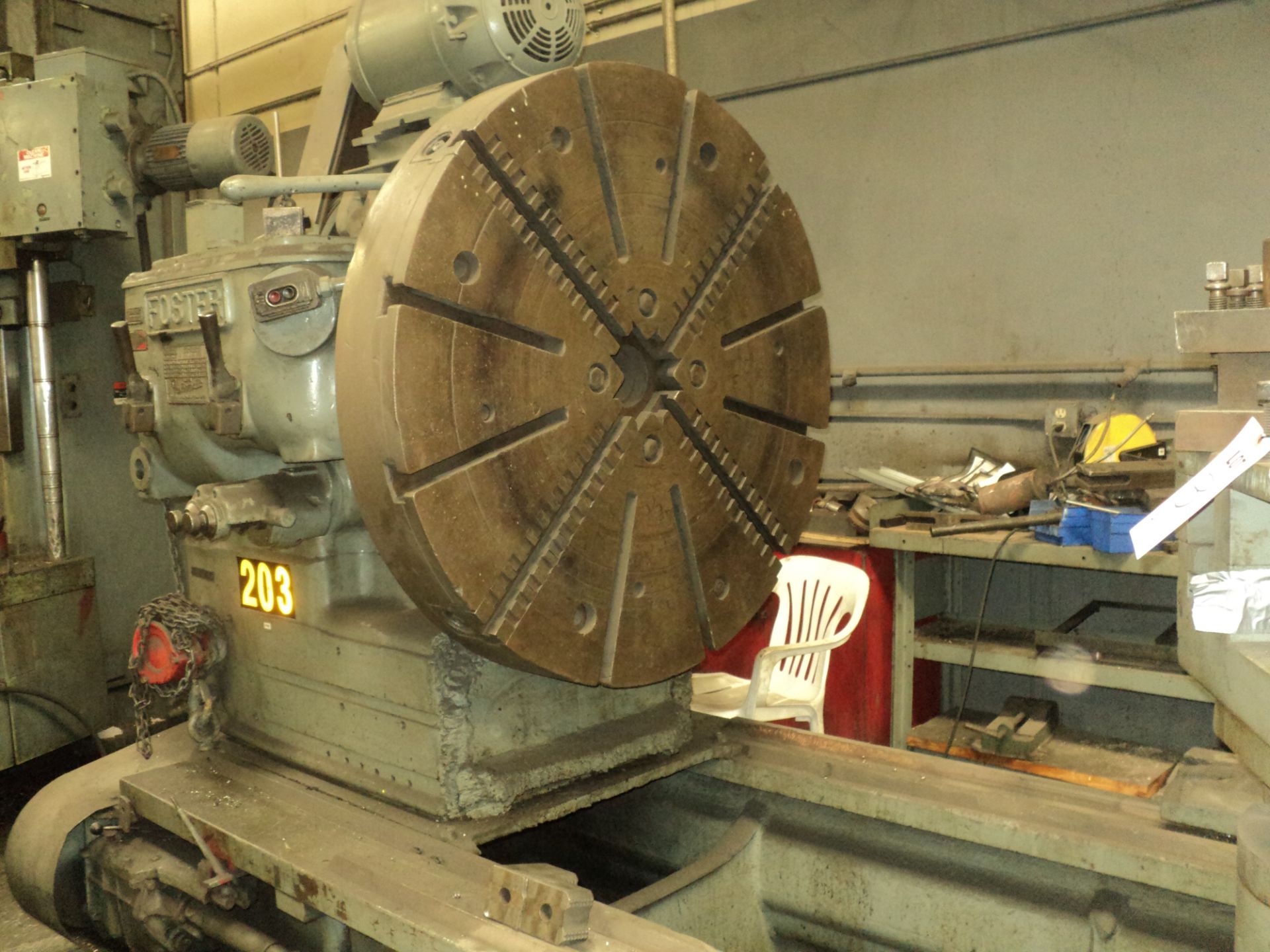 FOSTER ENGINE LATHE, 66" x 84" CCS, 42" 4 JAW CHUCK, CROSS SLIDE, TAILSTOCK, 9-484 RPM, S/N: 4FU199 - Image 2 of 6