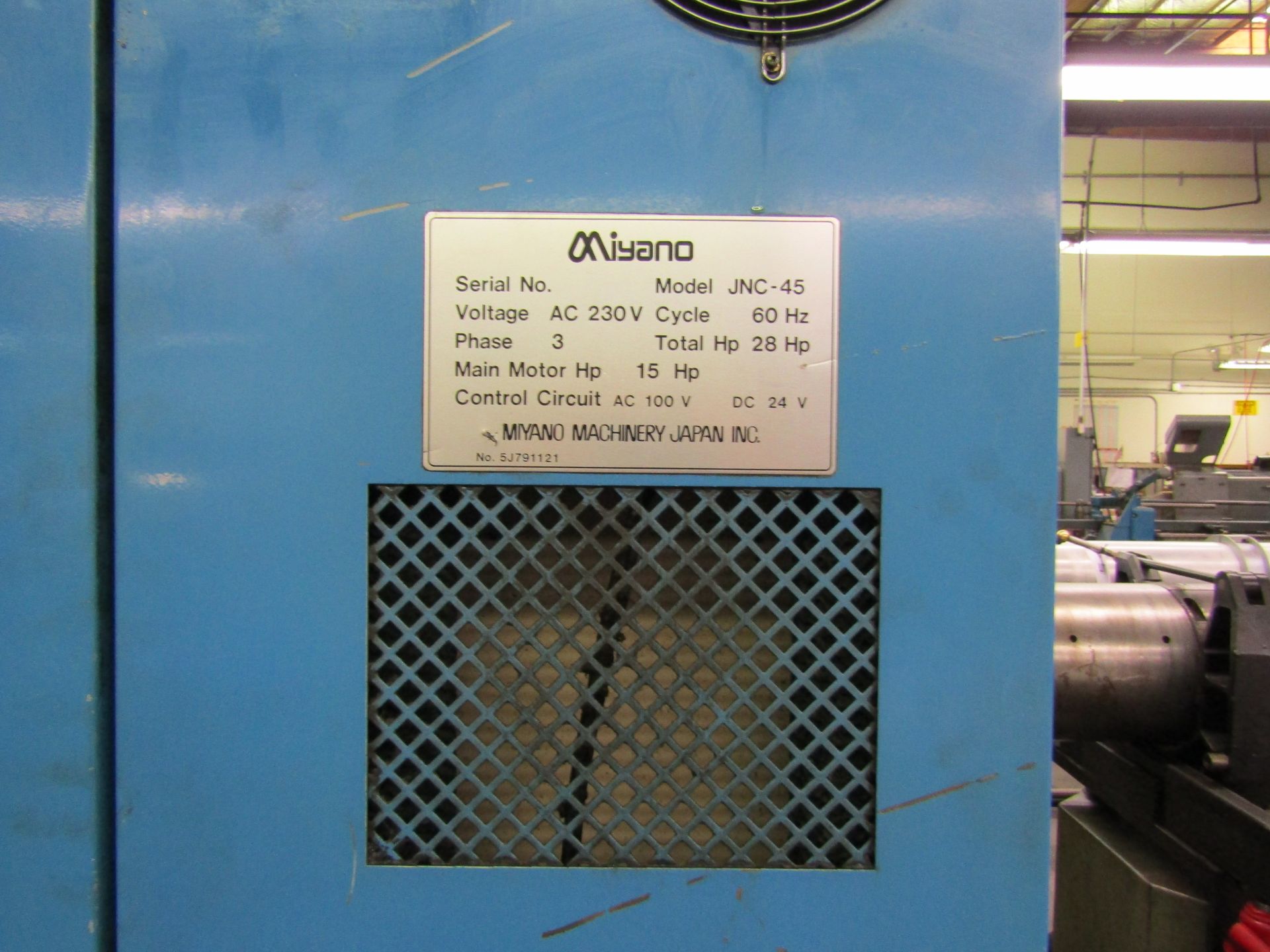 MIYANO JNC45 CNC TURRET TURNING CENTER, FANUC CONTROL PANEL, 10 TOOL ATC, SUB SPINDLE TURRET, FOOT - Image 5 of 8