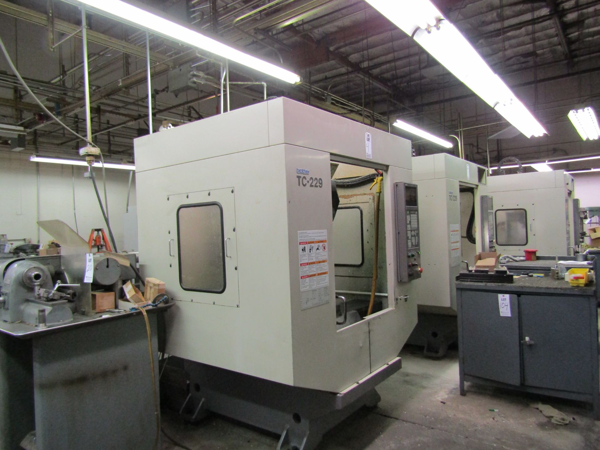 1996 BROTHER TC229 DRILL & TAPPING CNC CENTER, 10 TOOL ATC, TABLE SIZE 10"x24", BROTHER CNC CONTROL, - Image 4 of 6