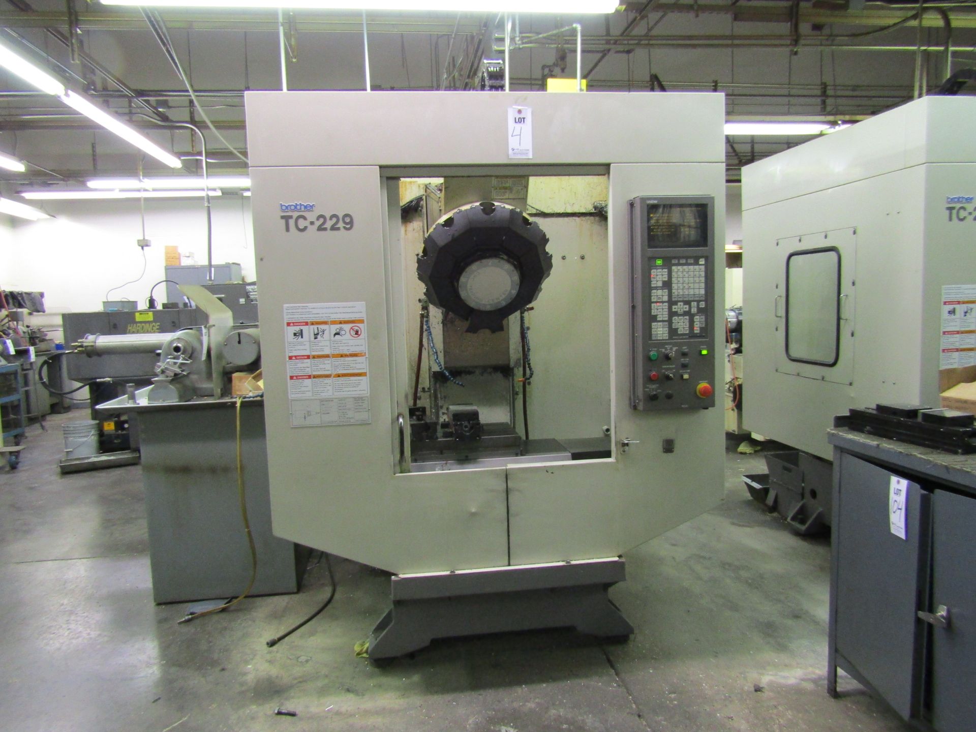 1996 BROTHER TC229 DRILL & TAPPING CNC CENTER, 10 TOOL ATC, TABLE SIZE 10"x24", BROTHER CNC CONTROL,