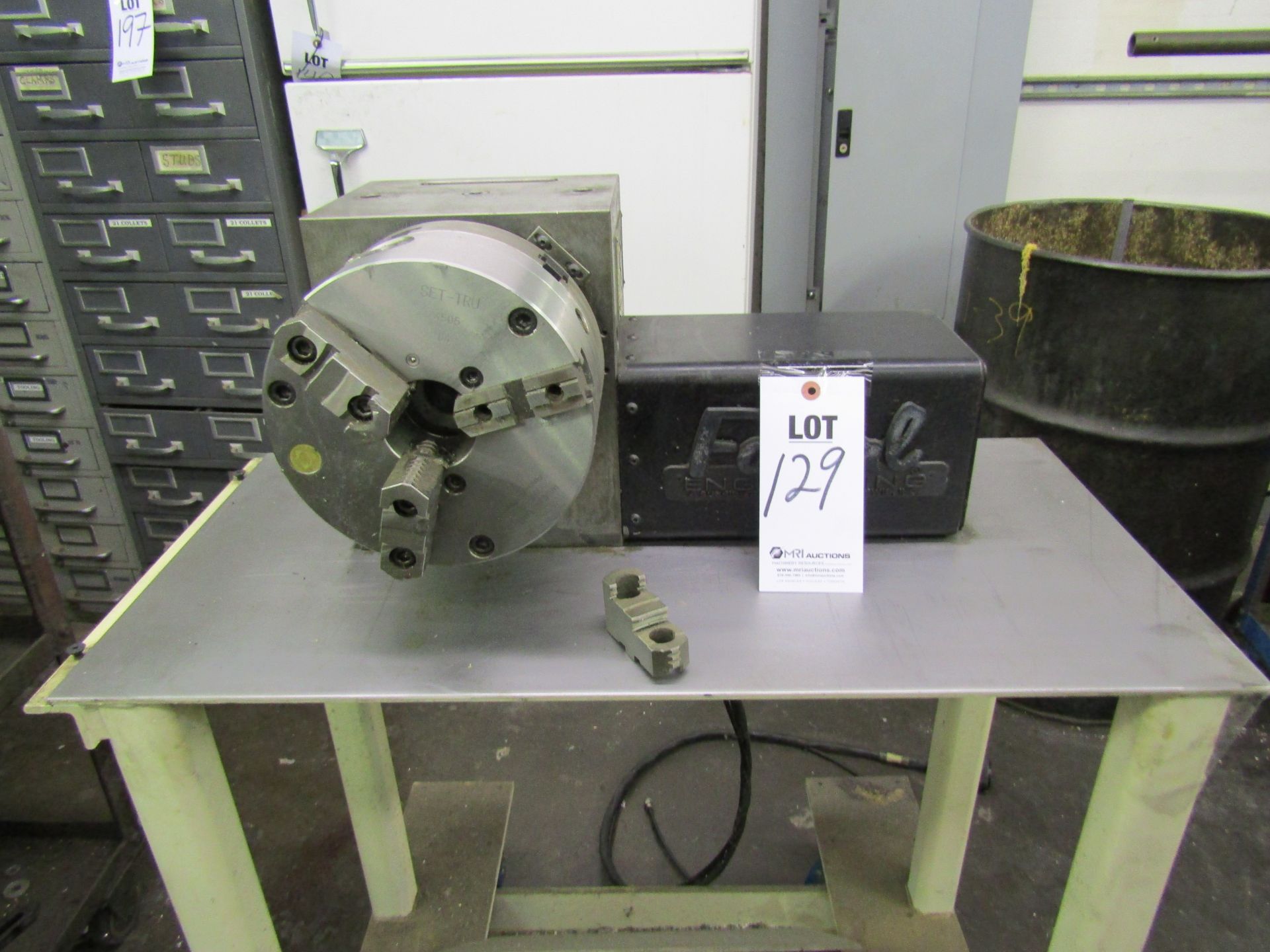 FADAL 4TH AXIS ROTARY TABLE, WITH 8" CHUCK, RATIO 90-1, MODEL: VH-65, S/N: 2001020746