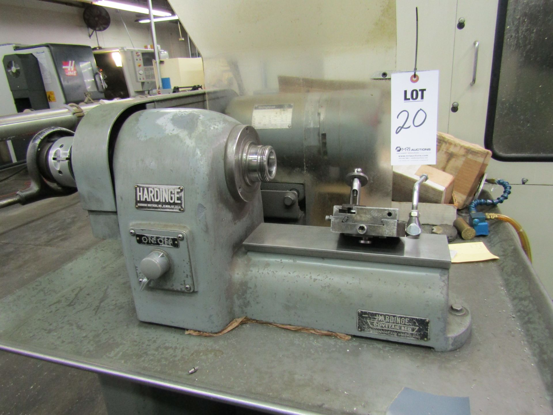 HARDINGE DOVETAIL BED SPEED LATHE, 1/2 HP - Image 2 of 2