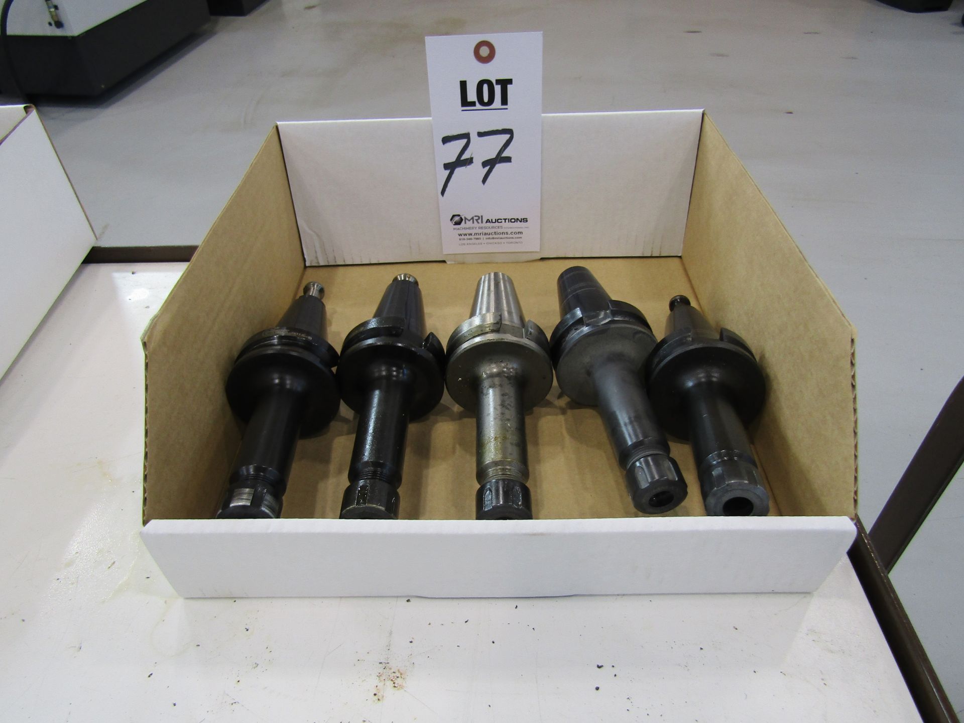 QTY OF (5) BT40 EXTENDED LENGTH COLLET CHUCK ER-16