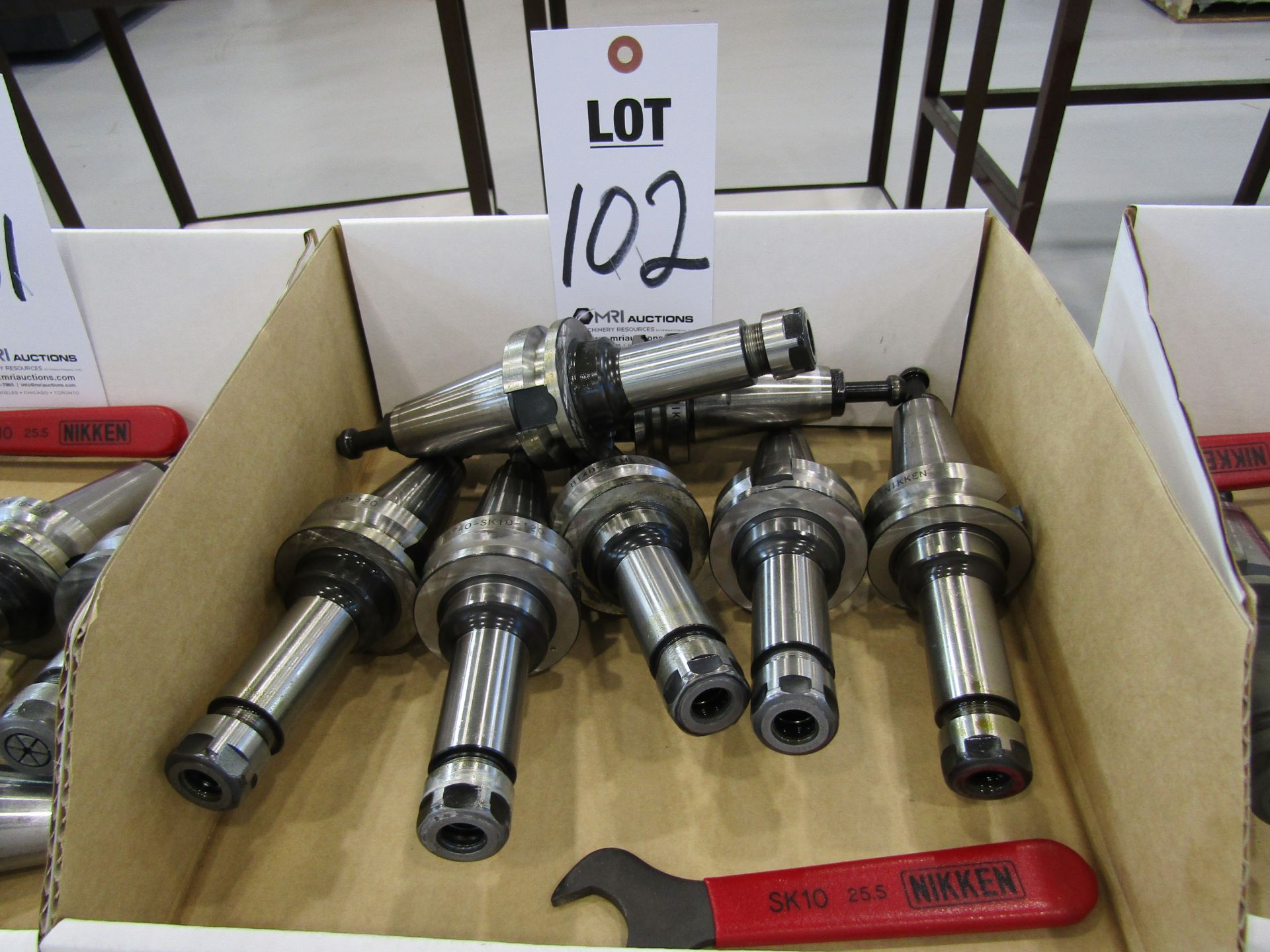 QTY OF (6) BT40 EXTENDED LENGTH COLLET CHUCK ER-16