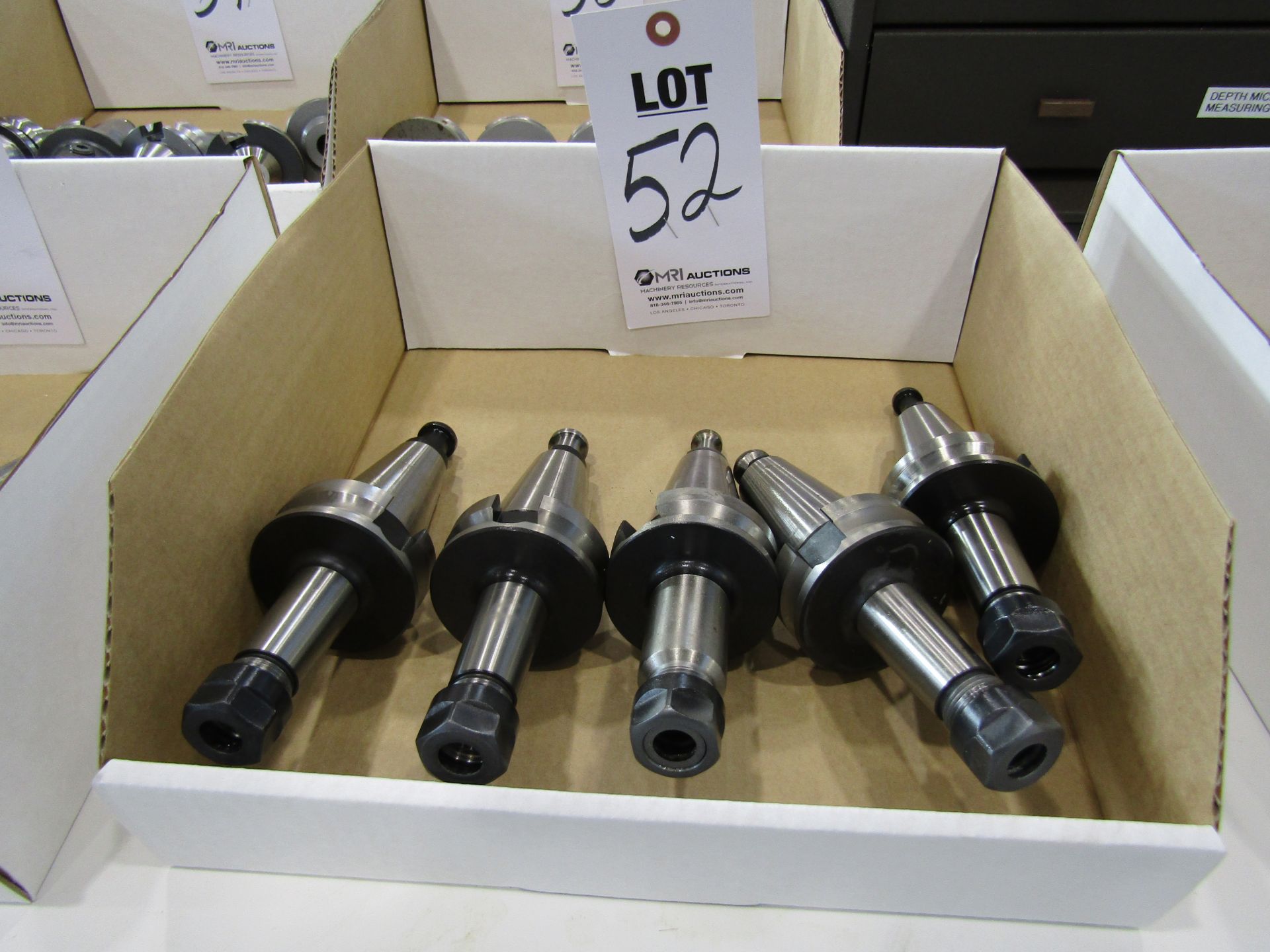 QTY OF (5) BT40 EXTENDED LENGTH COLLET CHUCK ER-16