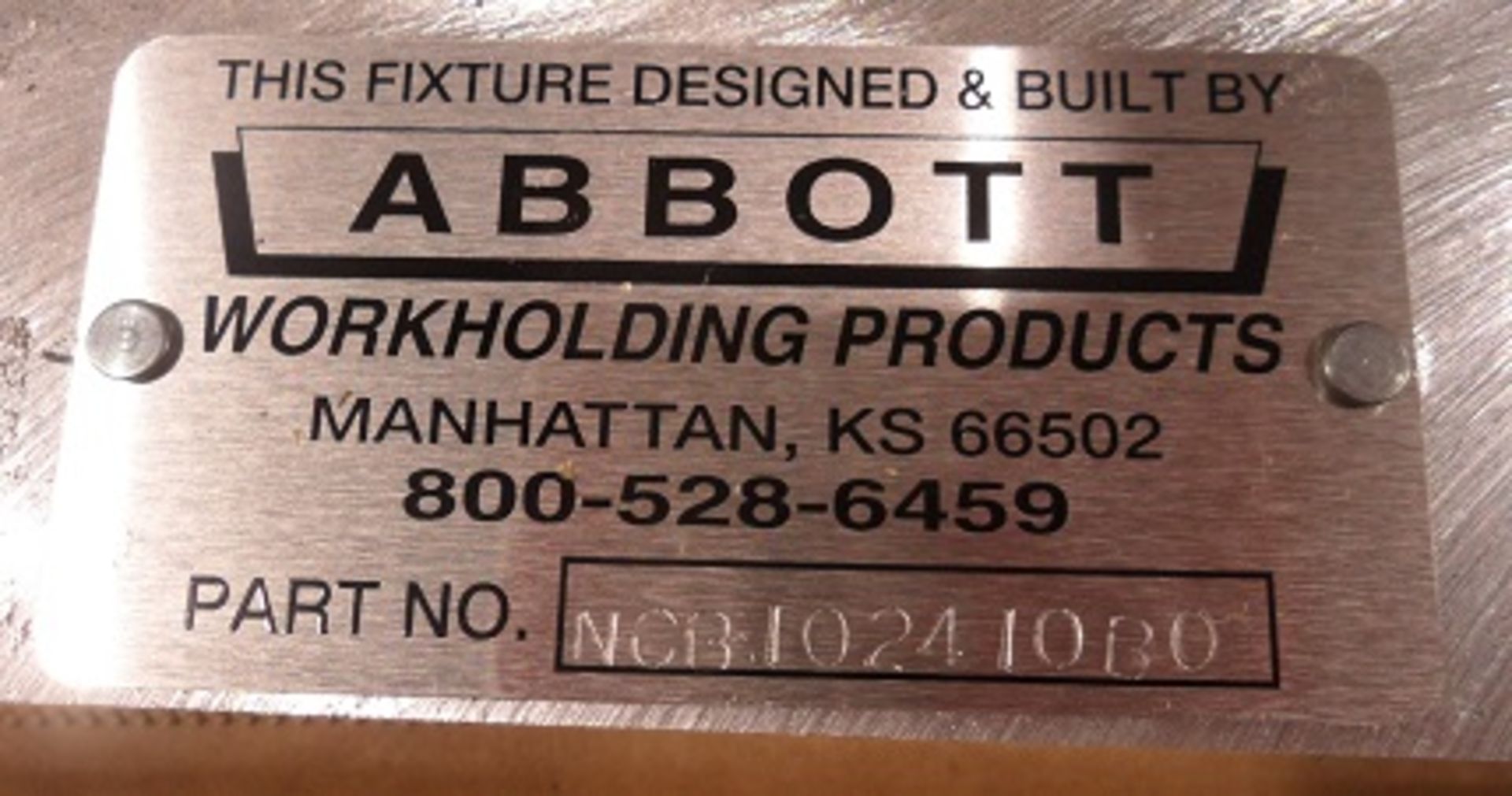 QTY OF (1) NEW ABBOT ALUMINUM TOOLING COLUMN (TOMBSTONE) P/N NCR102410B0. 10"X10" COLUMN WITH 16" - Image 2 of 2