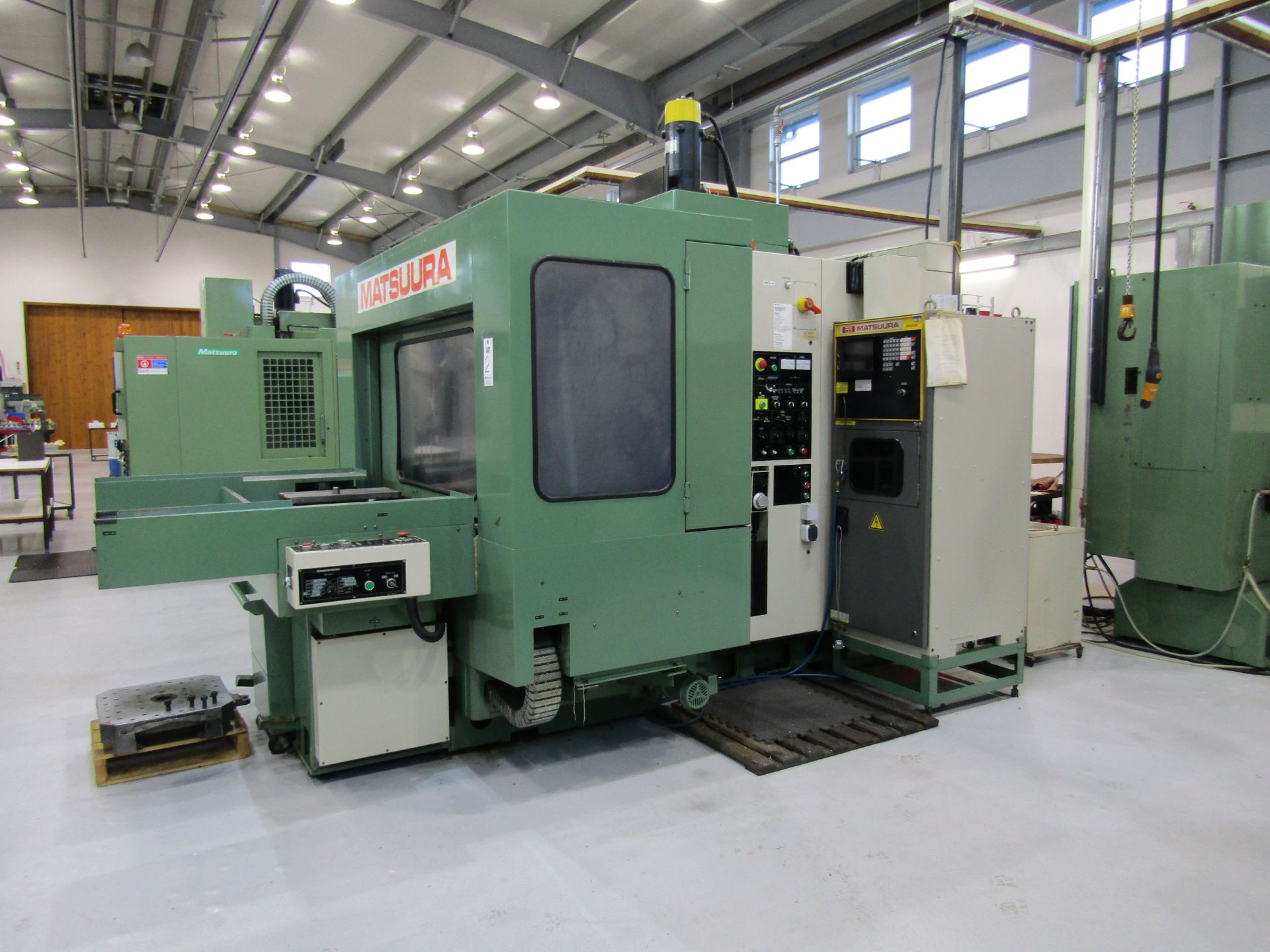 MATSUURA MC-600H-45 CNC HORIZONTAL MACHINING CENTER, 6000RPM, (2) 17" PALLET STATION, 15HP, FANUC - Image 2 of 6