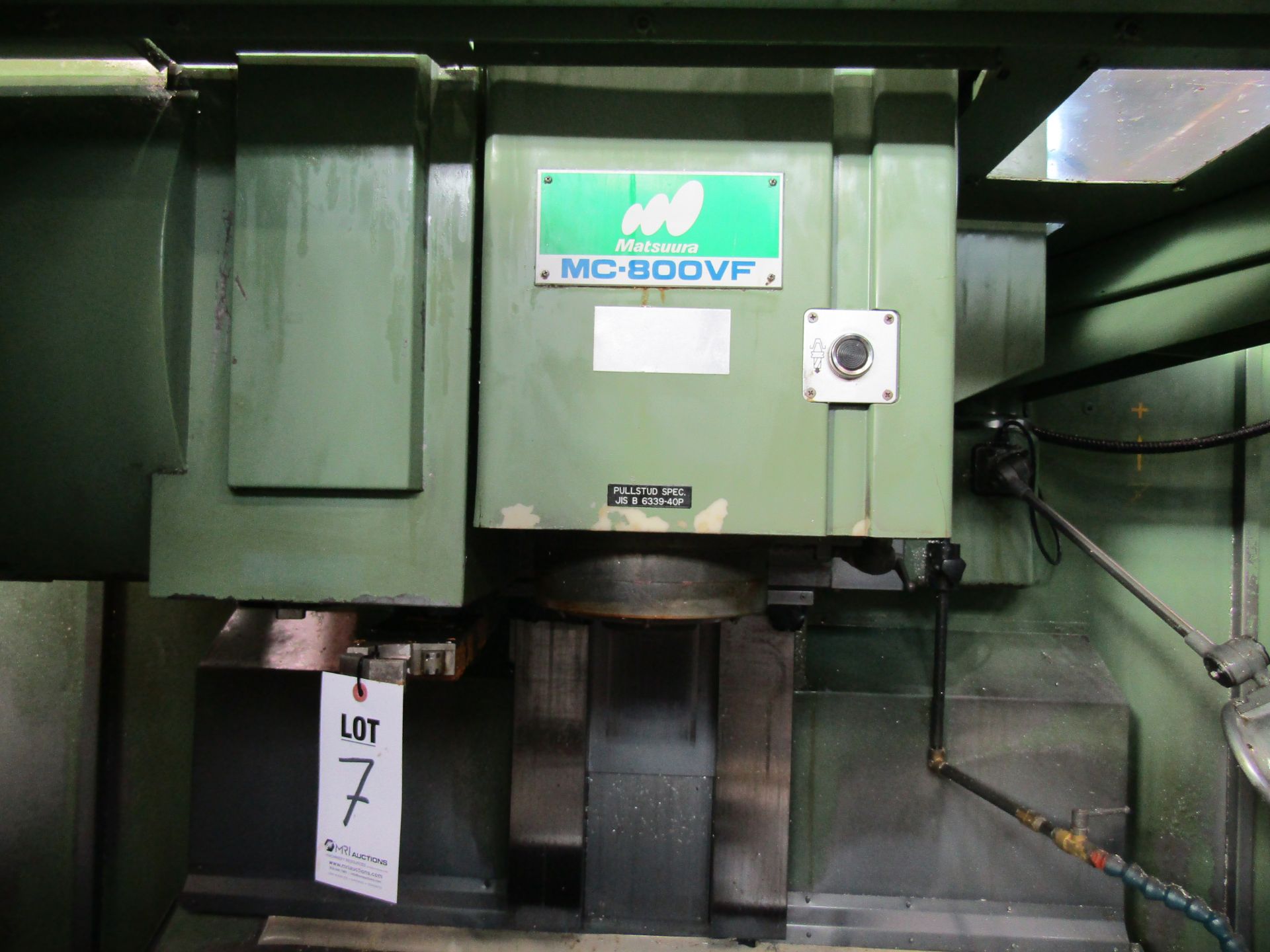 1992 MATSUURA MC800-VF CNC VERTICAL MACHINING CENTER, 15,000RPM, 30 ATC, CHIP CONVEYOR, YASNAC 180 - Image 7 of 8