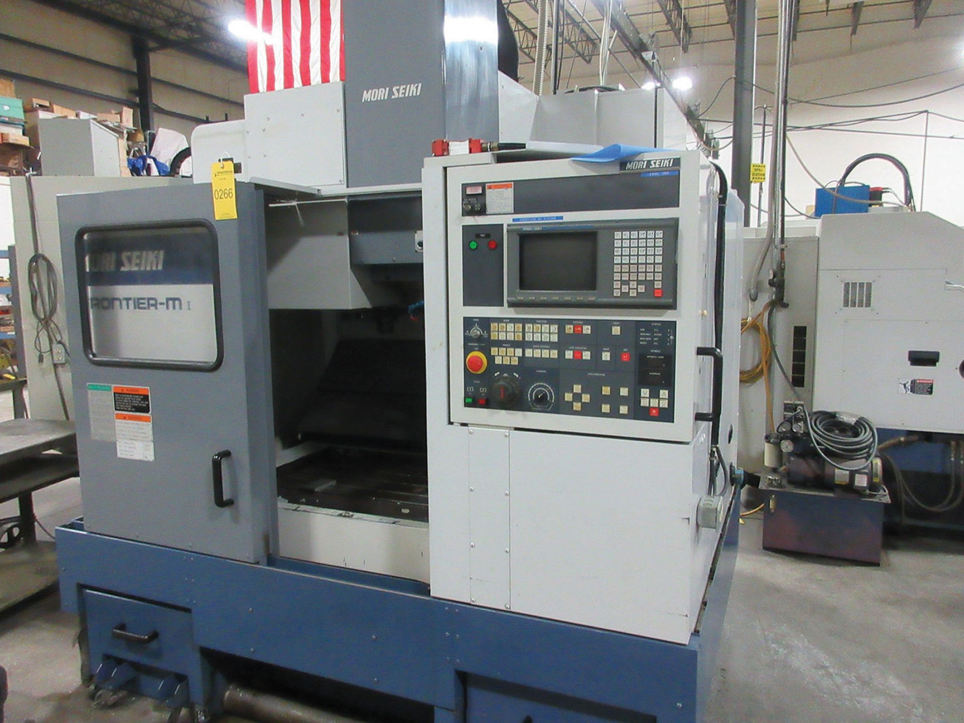 MORI SEIKI FRONTIER MI VERTICAL MILL; FANUC MSC-521 CONTROL, 20-POSITION TOLL CHANGER, 17 3/4'' X 35