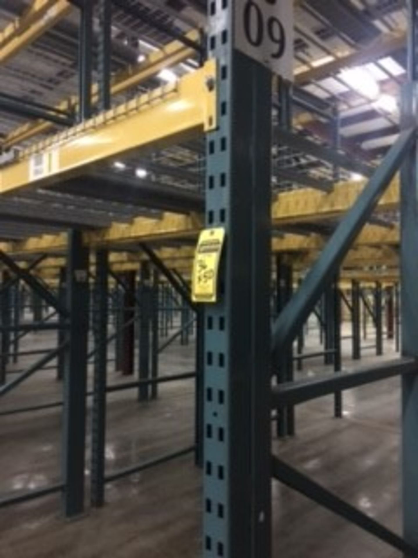 (50) SECTIONS OF UNARCO PALLET RACKING; CONSISTING OF (52) 168'' TALL X 48'' DEEP UPRIGHTS WITH 3" - Image 5 of 9