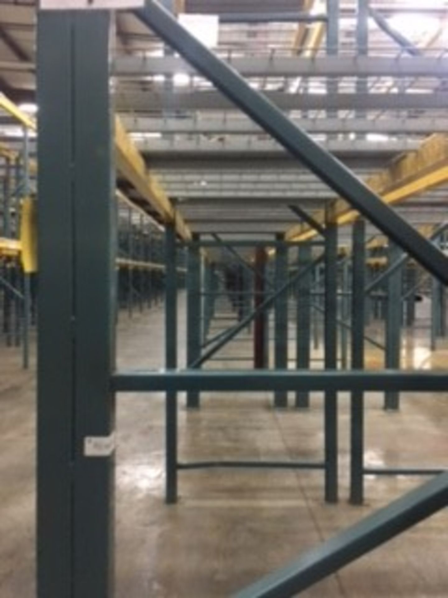 (25) SECTIONS OF UNARCO PALLET RACKING; CONSISTING OF (26) 168'' TALL X 48'' DEEP UPRIGHTS WITH 3" - Image 8 of 9