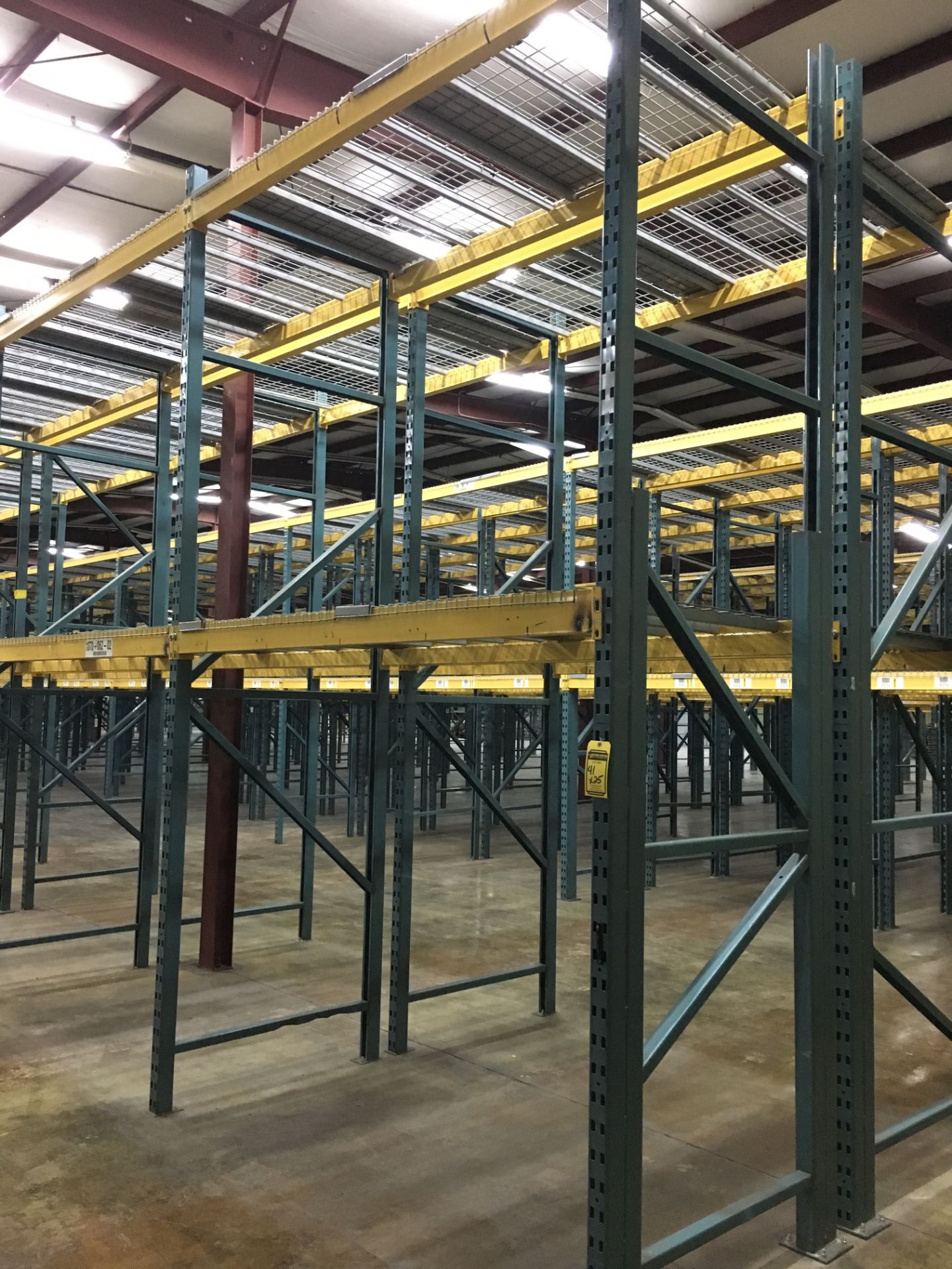 (25) SECTIONS OF UNARCO PALLET RACKING; CONSISTING OF (26) 168'' TALL X 48'' DEEP UPRIGHTS WITH 3" - Image 2 of 9