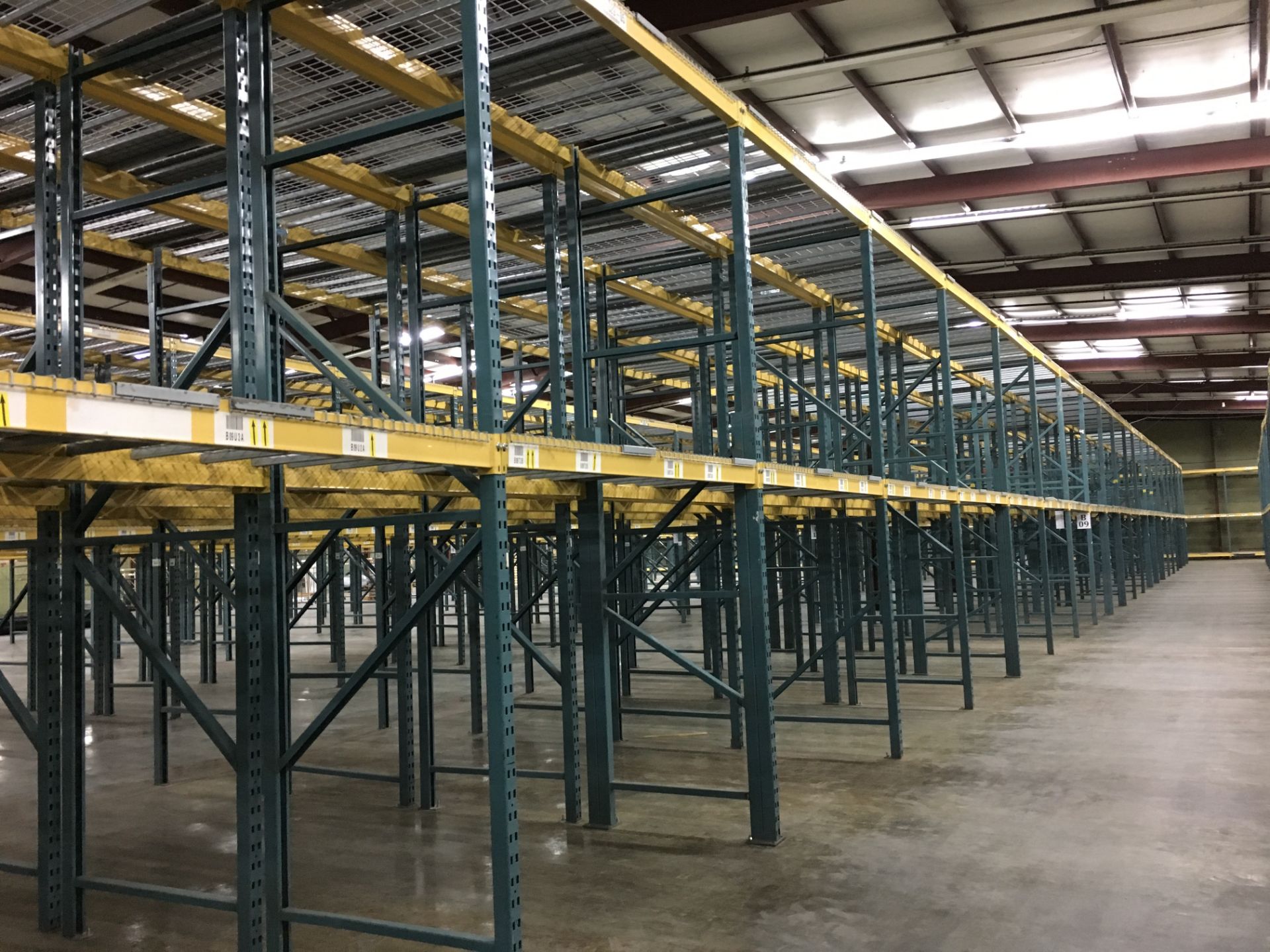 (50) SECTIONS OF UNARCO PALLET RACKING; CONSISTING OF (52) 168'' TALL X 48'' DEEP UPRIGHTS WITH 3" - Image 4 of 9