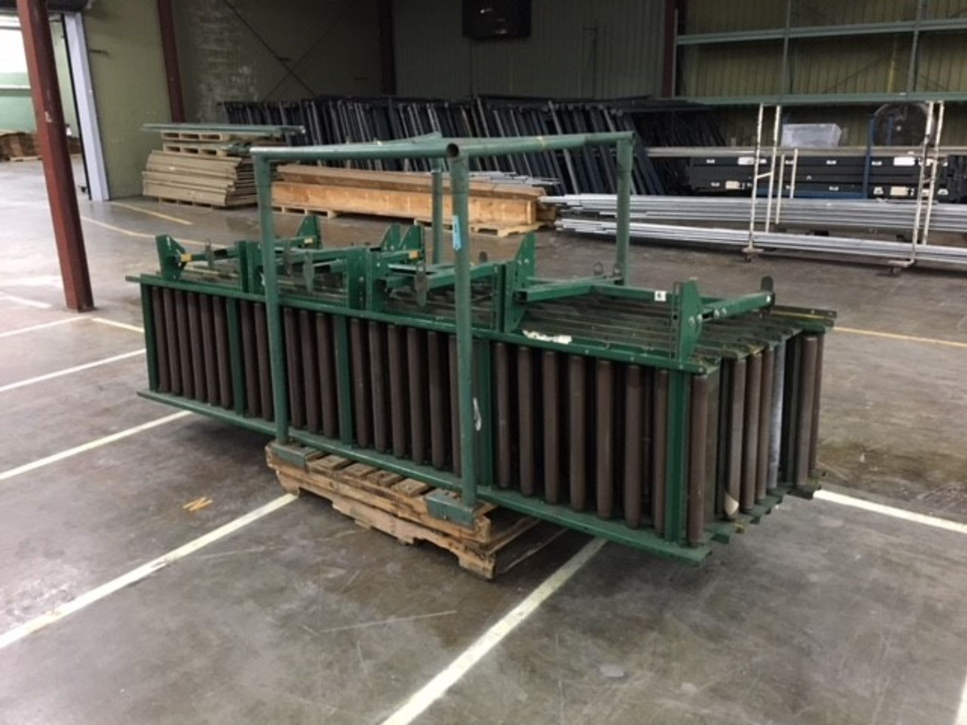 (9) SECTIONS OF 10'L X 22"W MANUAL ROLLER CONVEYOR (X9) - Image 3 of 3