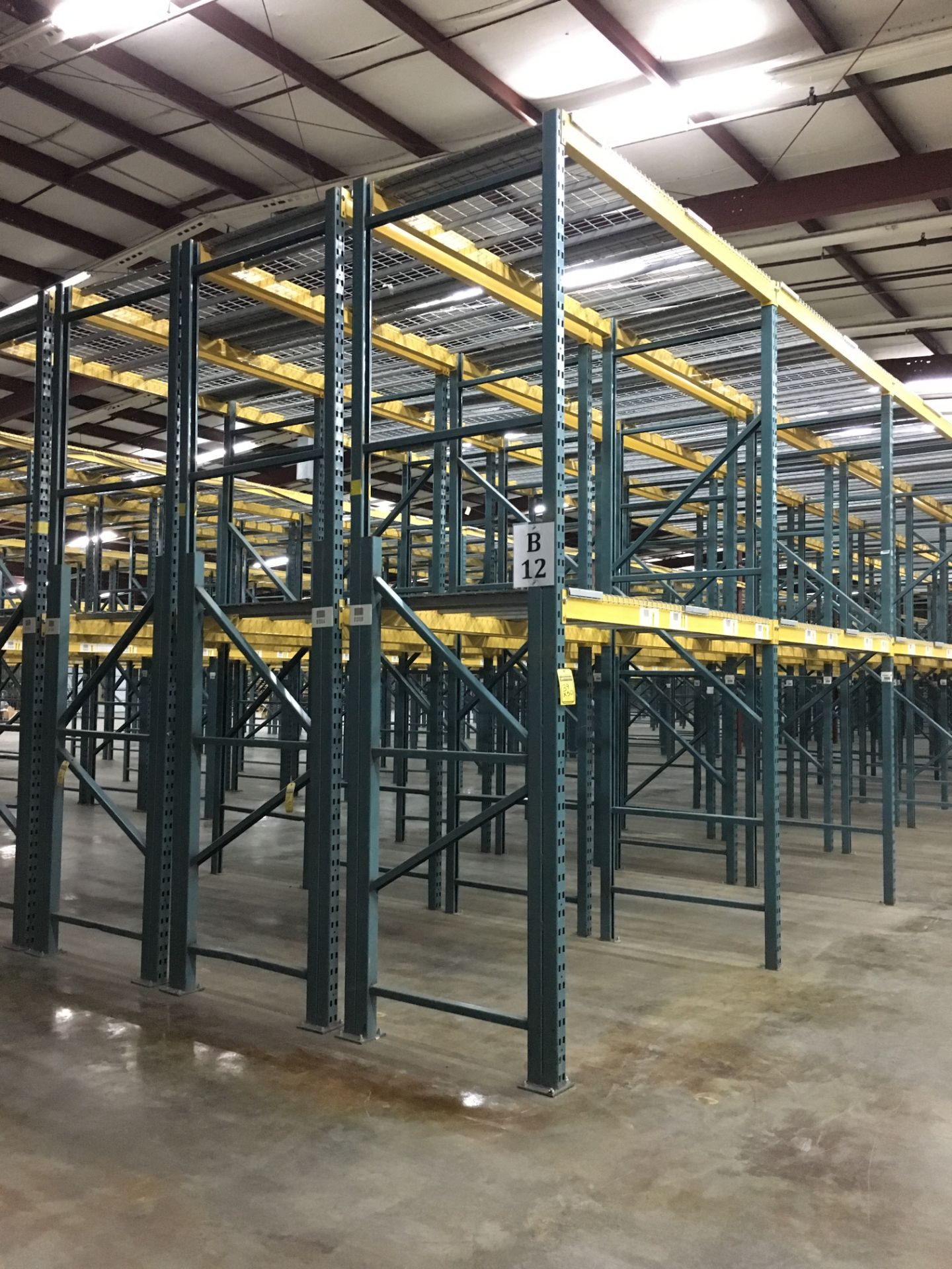 (50) SECTIONS OF UNARCO PALLET RACKING; CONSISTING OF (52) 168'' TALL X 48'' DEEP UPRIGHTS WITH 3" - Image 2 of 7