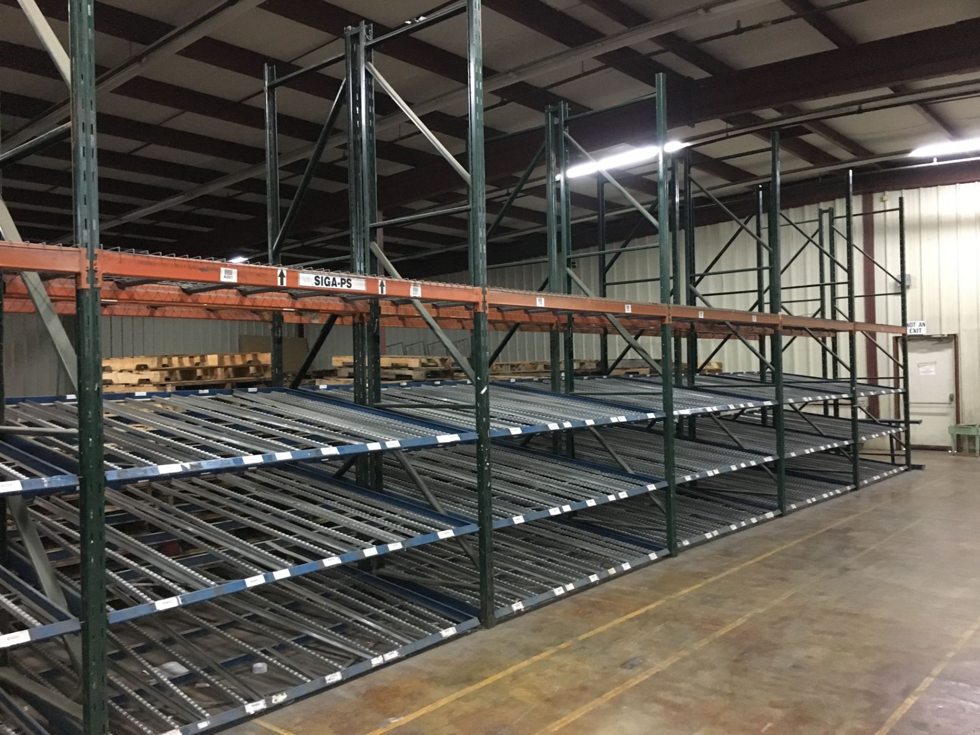 (17) SECTIONS OF PALLET RACKING CONSISTING OF; (36) 14' X 44'' UPRIGHTS, (48) TOTAL FLOW RACK SHELVE - Image 5 of 14