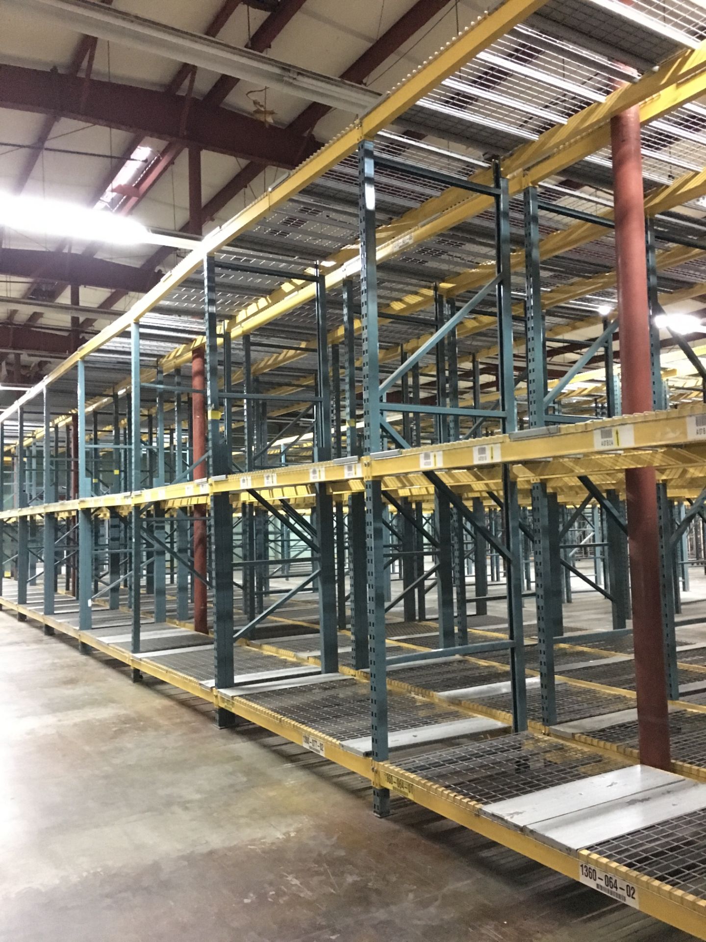 (44) SECTIONS OF UNARCO PALLET RACKING; CONSISTING OF (48) 168'' TALL X 48'' DEEP UPRIGHTS WITH 3" - Image 2 of 12