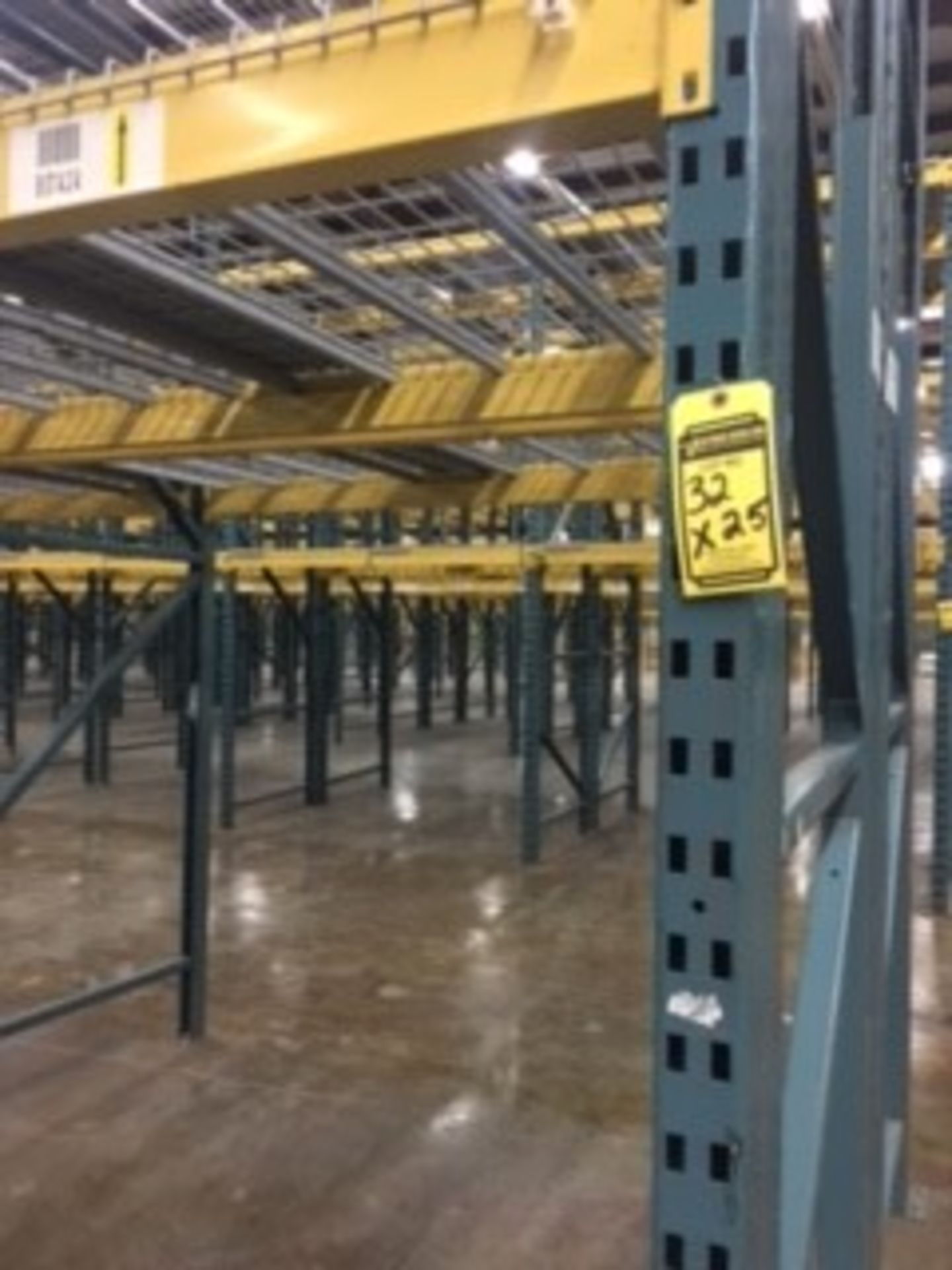 (25) SECTIONS OF UNARCO PALLET RACKING; CONSISTING OF (26) 144'' TALL X 48'' DEEP UPRIGHTS WITH 3" - Image 5 of 8