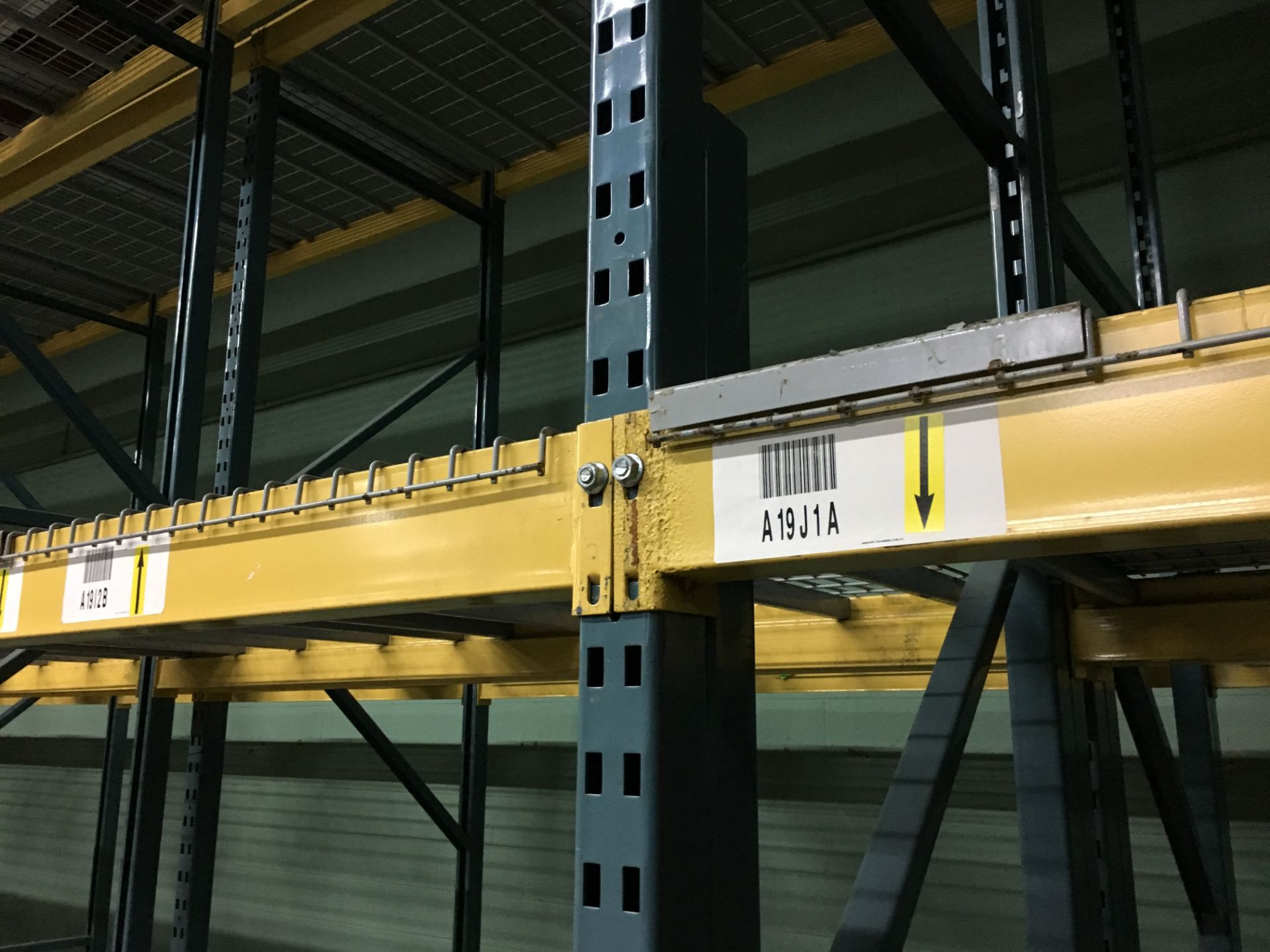 (20) SECTIONS OF UNARCO PALLET RACKING; CONSISTING OF (22) TOTAL UPRIGHTS: (16) UPRIGHTS ARE 168" - Image 3 of 10