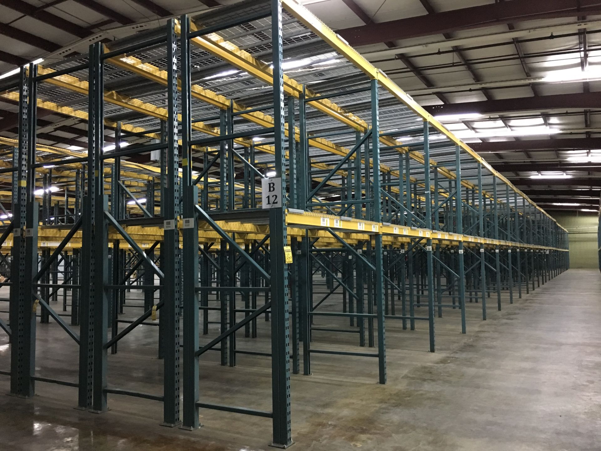 (50) SECTIONS OF UNARCO PALLET RACKING; CONSISTING OF (52) 168'' TALL X 48'' DEEP UPRIGHTS WITH 3"